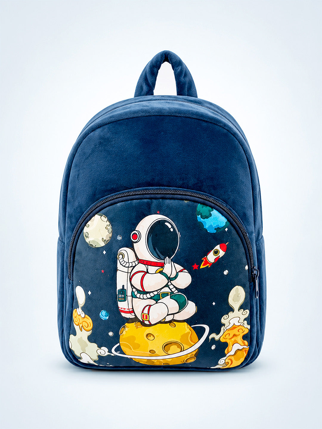 Kids Soft Plush Astronaut Space Backpack – Navy Blue