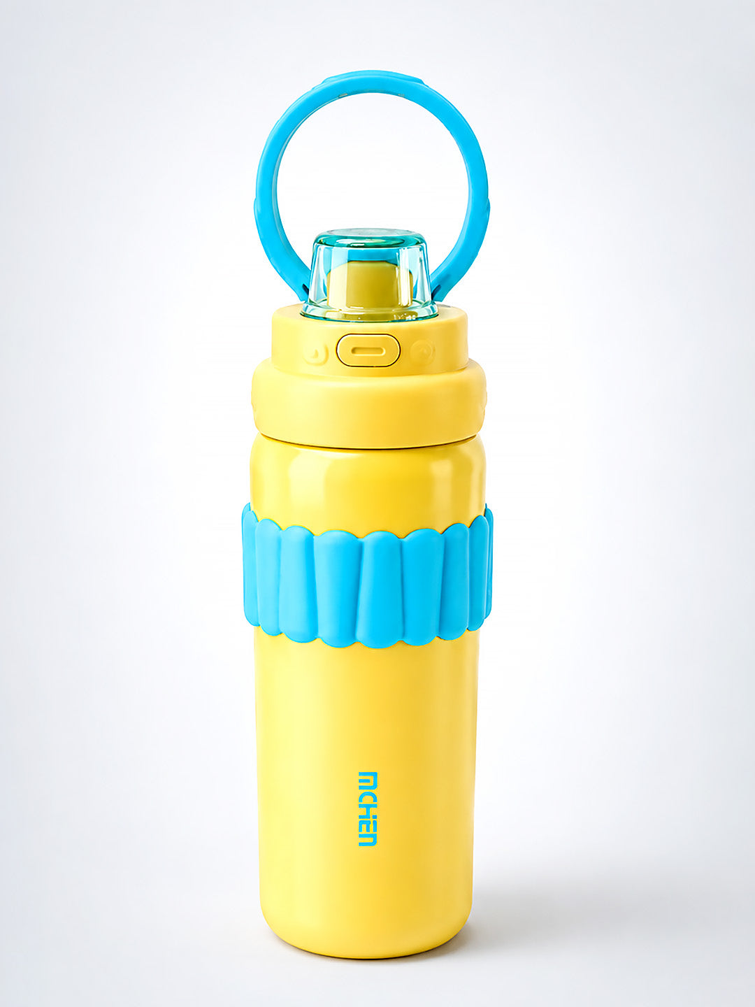 Yellow Stainless Steel Water Bottle | Flip Lid, Straw & Carry Loop