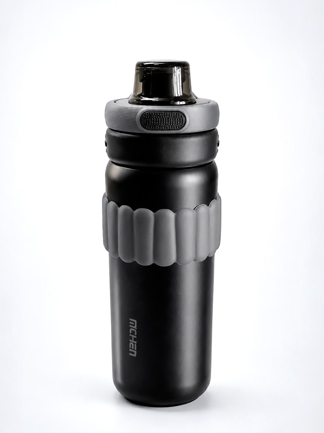 Black Stainless Steel Kids Water Bottle with Flip Lid, Straw & Carry Loop