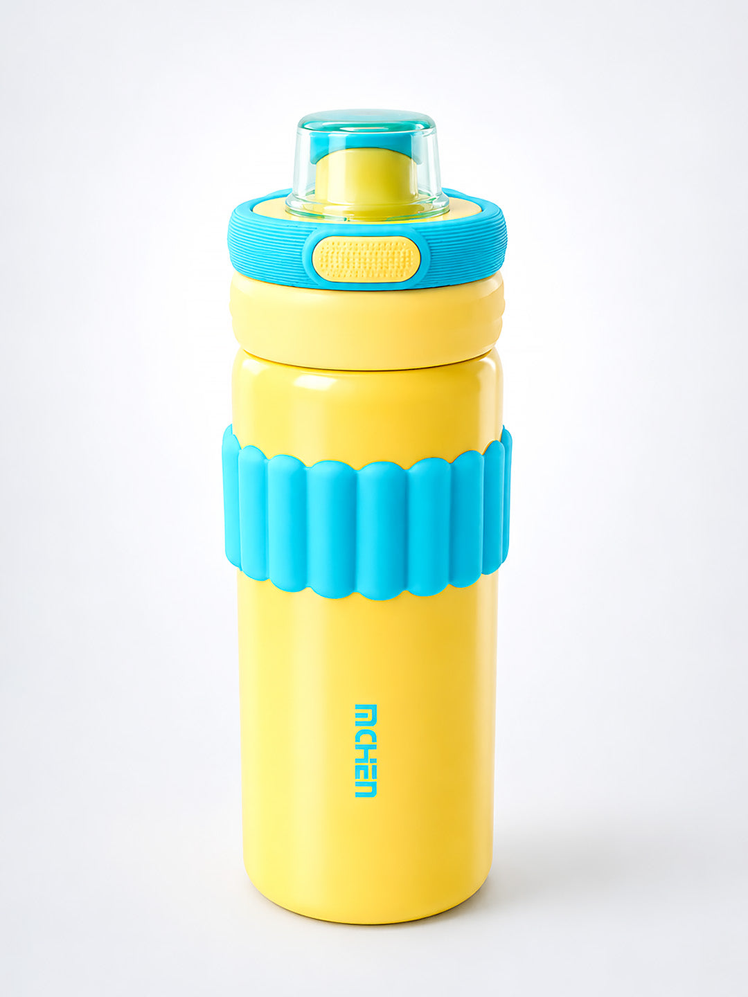 Yellow Stainless Steel Water Bottle | Flip Lid, Straw & Carry Loop