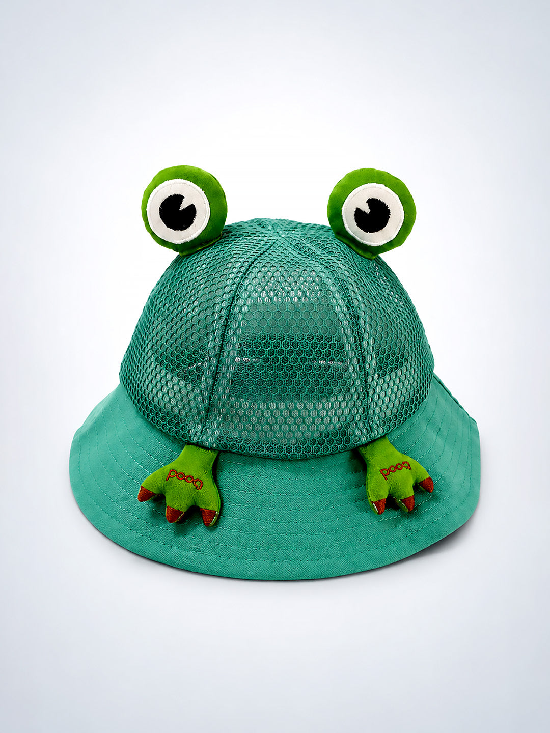 Green 3D Frog Baby Bucket Hat | Breathable Mesh | Infants & Toddlers