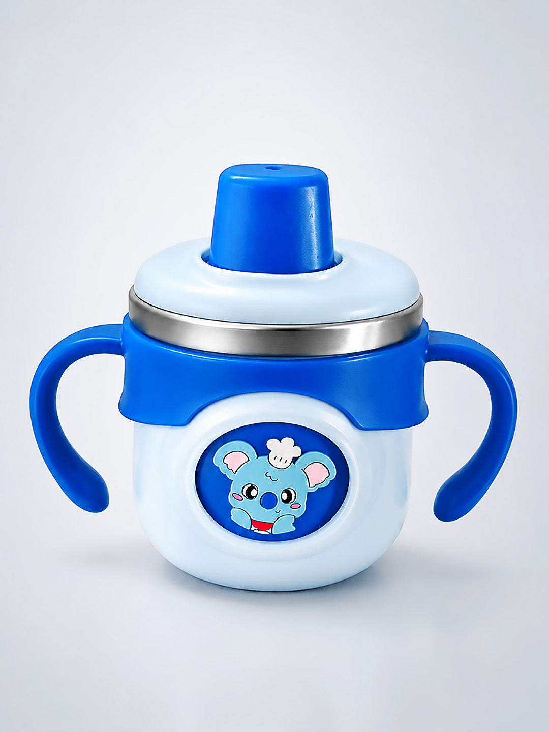 Koala Stainless Steel Sipper Bottle for Babies & Toddlers — 250ml | Spill-Proof Spout & Flip-Top Straw