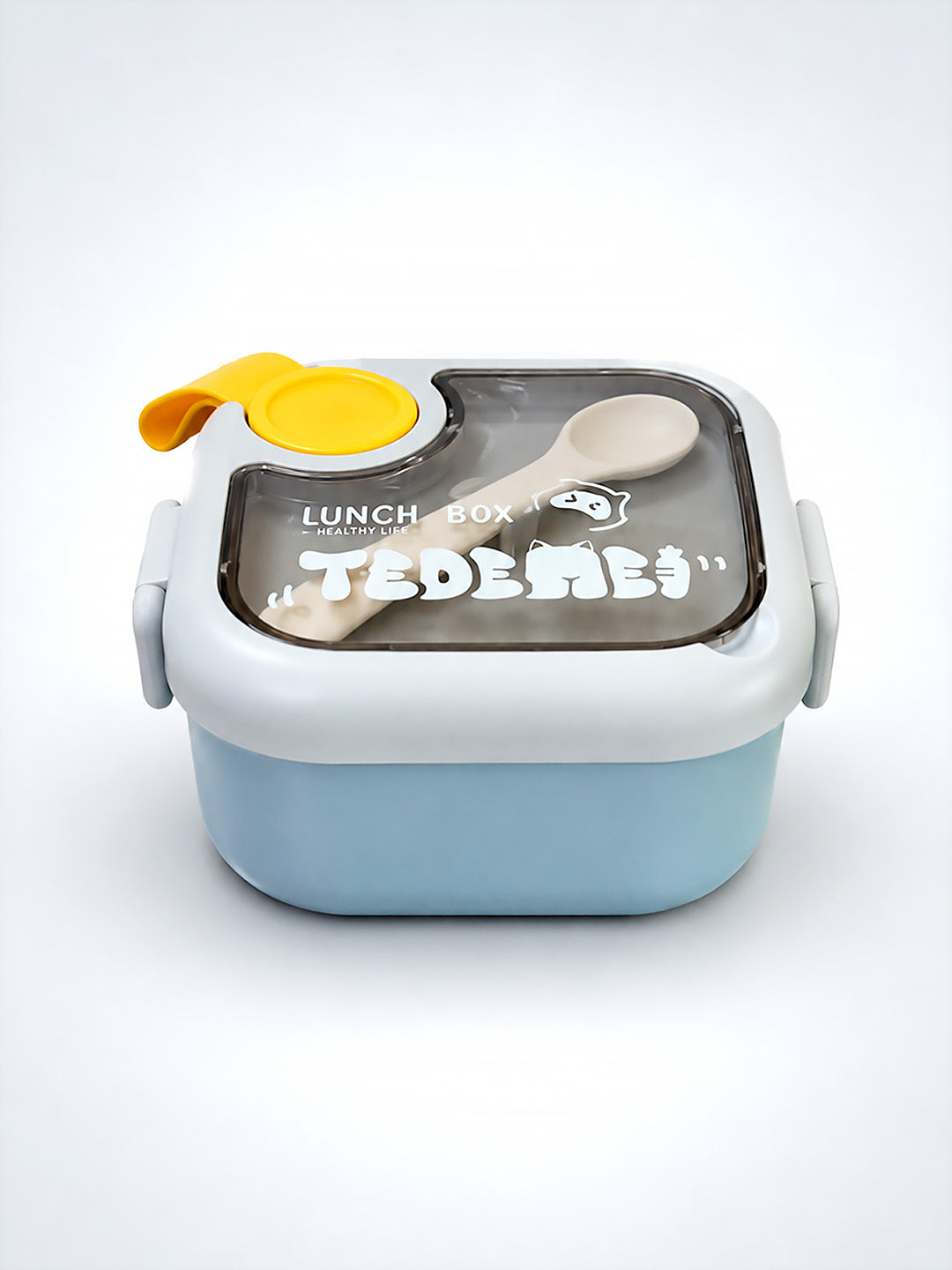 2-Tier Kids Lunch Box | Removable Inner Bowl | Spoon & Scissor Included | BPA-Free