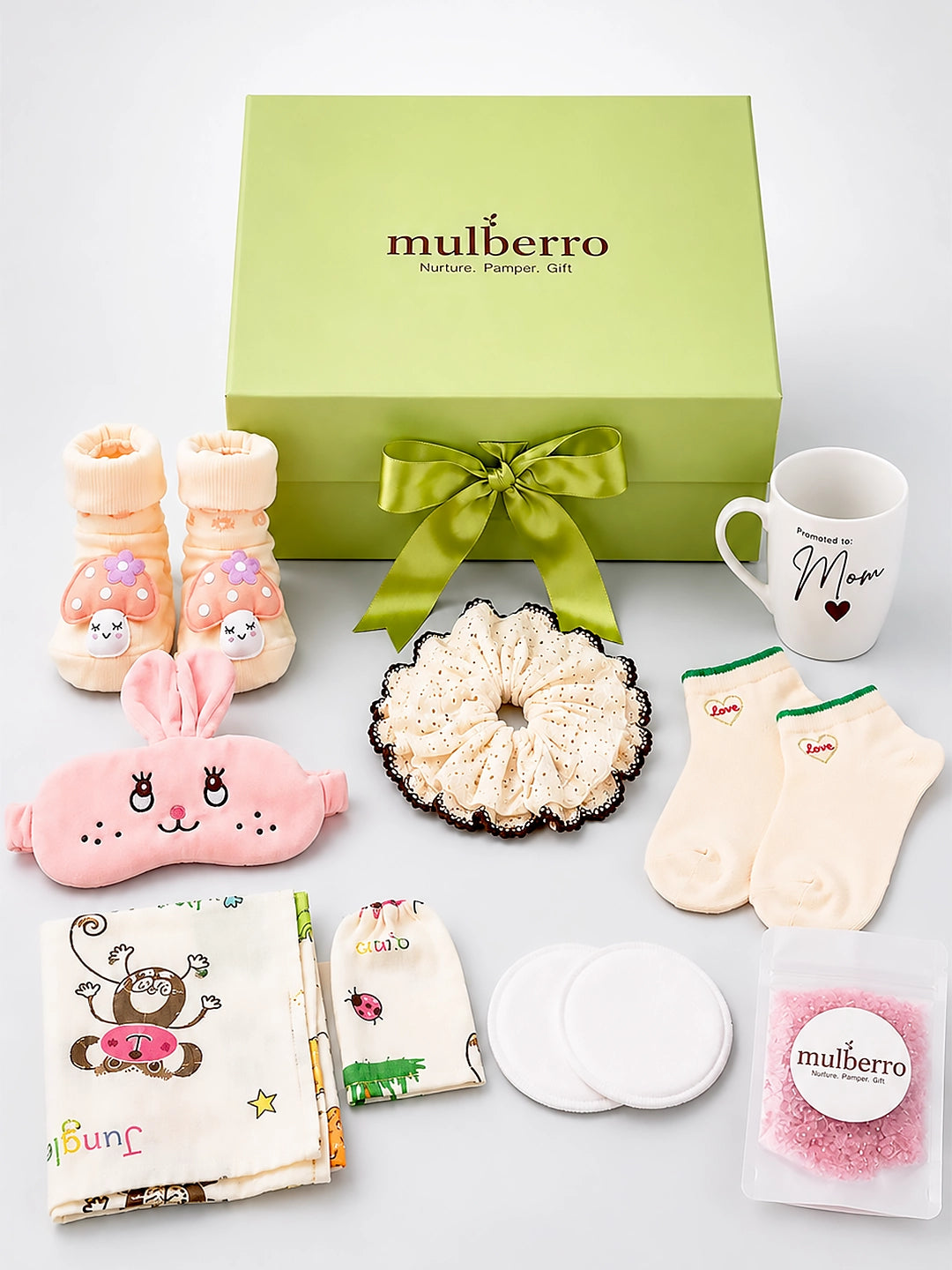 New Mom | Postpartum Care | 14-Piece Green Box Gift Hamper