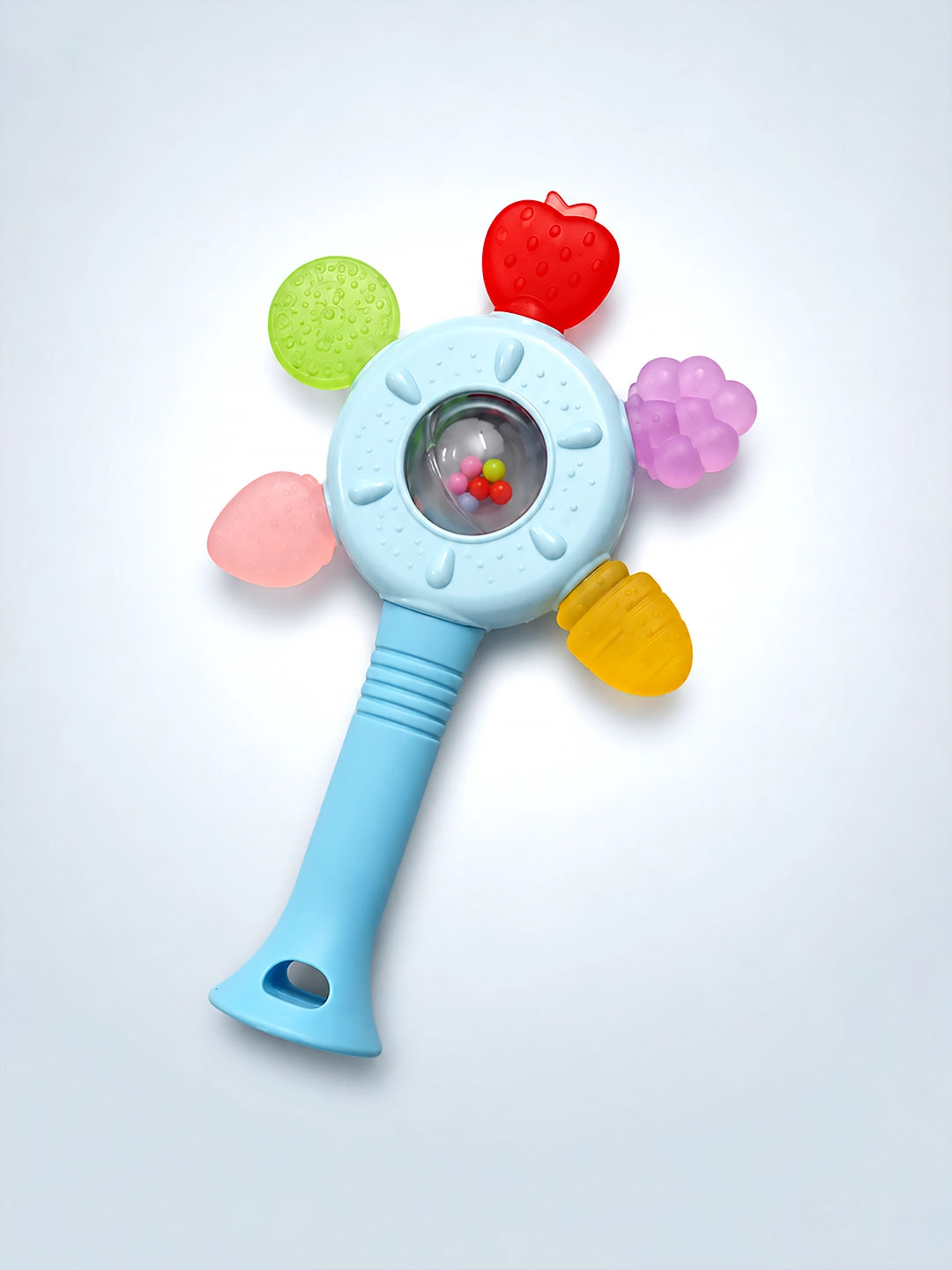 Multi-Fruit Baby Teether Rattle | 5 Textures | Soothes Gums | 0+ Months