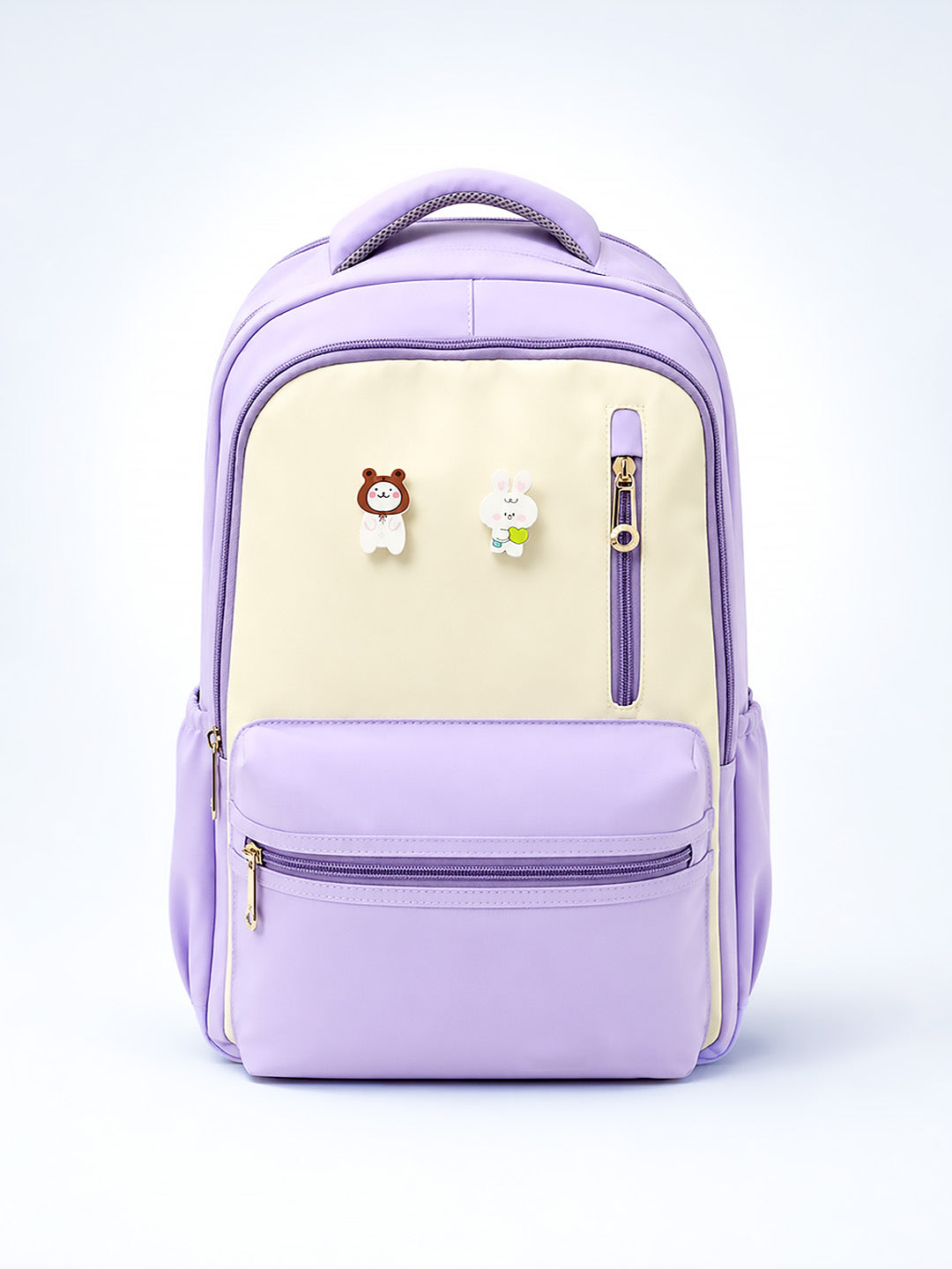 Purple Bear & Bunny Kids School Backpack