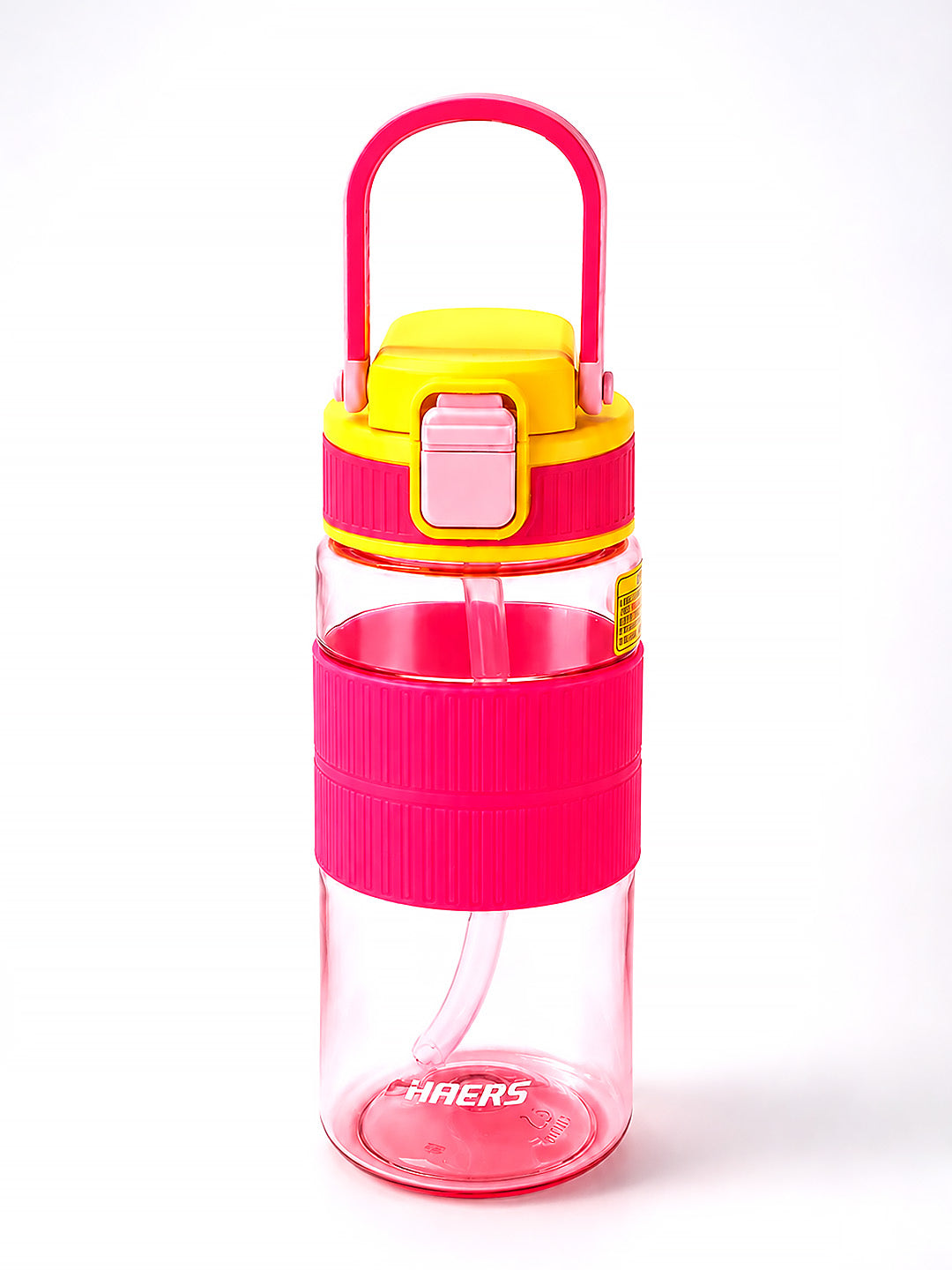 Pink Kids Water Bottle — 500ml | One-Touch Flip Lid & Built-in Straw
