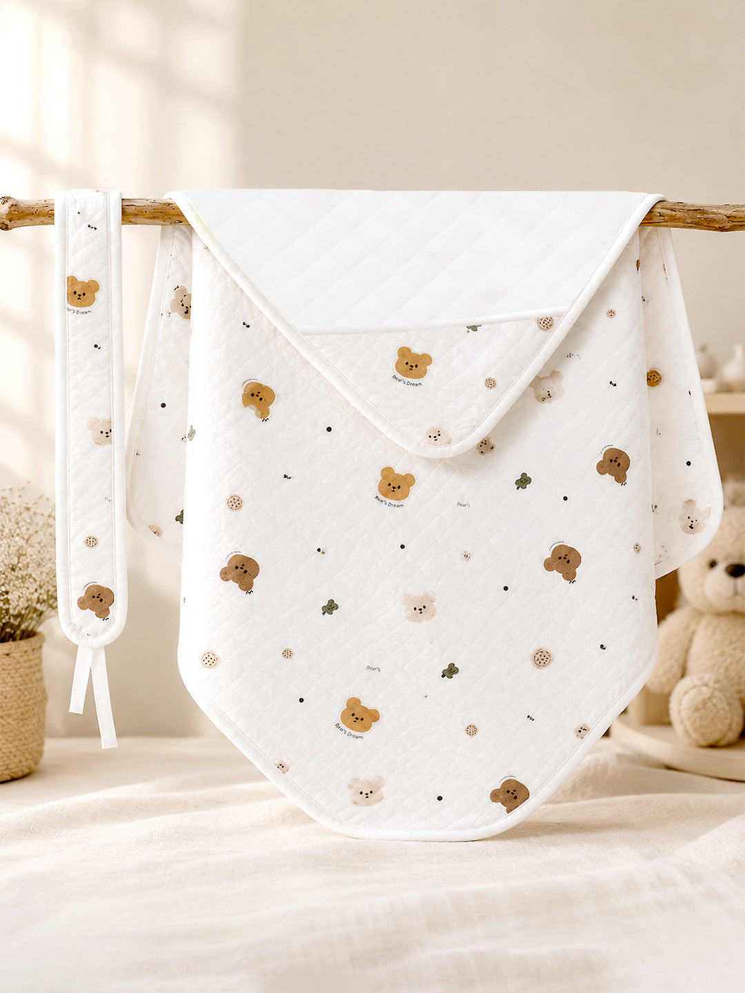 Bear's Dream 6-Layer Muslin Cotton Baby Swaddle Blanket | 4-in-1 | 85×85 cm