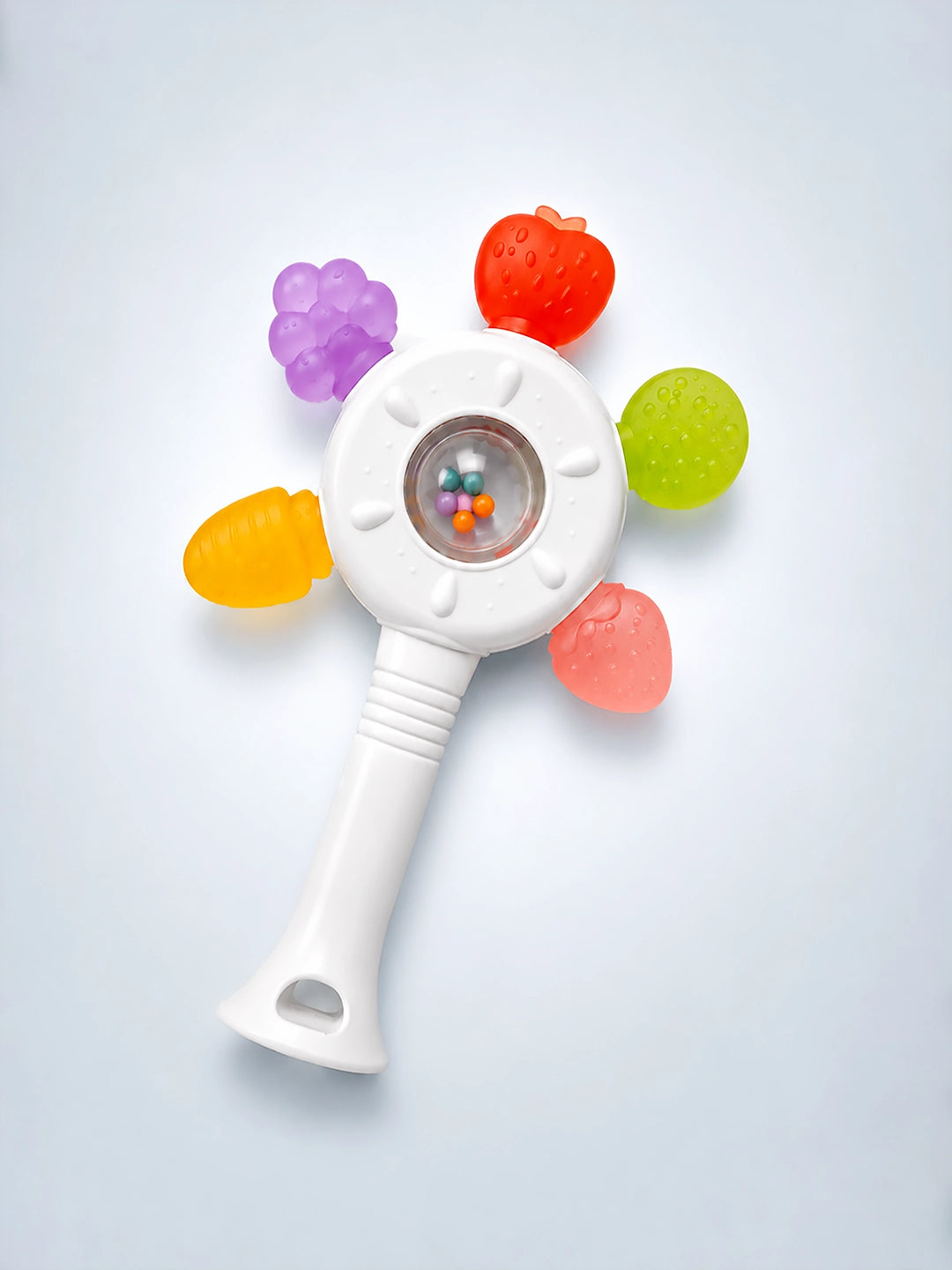 Fruit Veggie Multi-Texture Baby Teether Rattle | 100% Food-Grade Silicone | 0+ Months