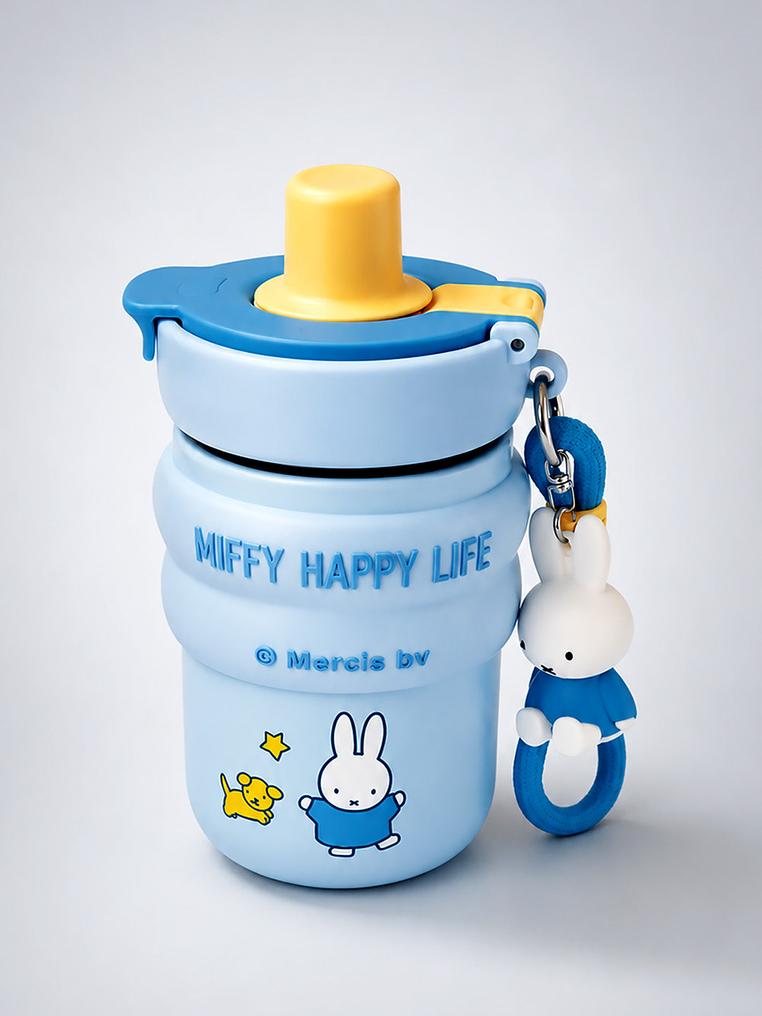 Miffy Happy Life Kids Stainless Steel Tumbler — 480ml | Dual Lid, Infuser & Miffy Charm