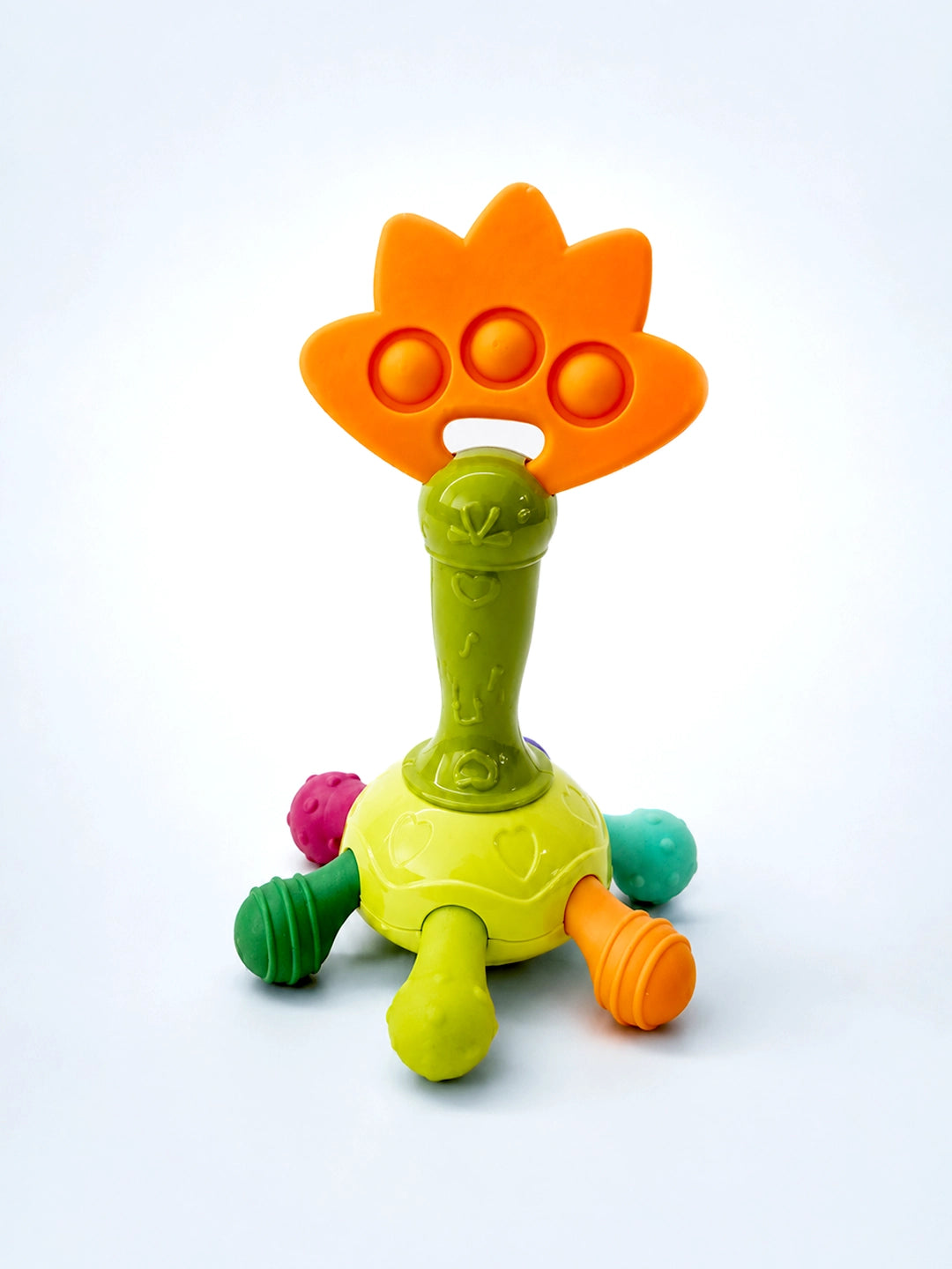 Dino Teether Rattle for Babies | Multi-Textured | BPA-Free | 6–18 Months