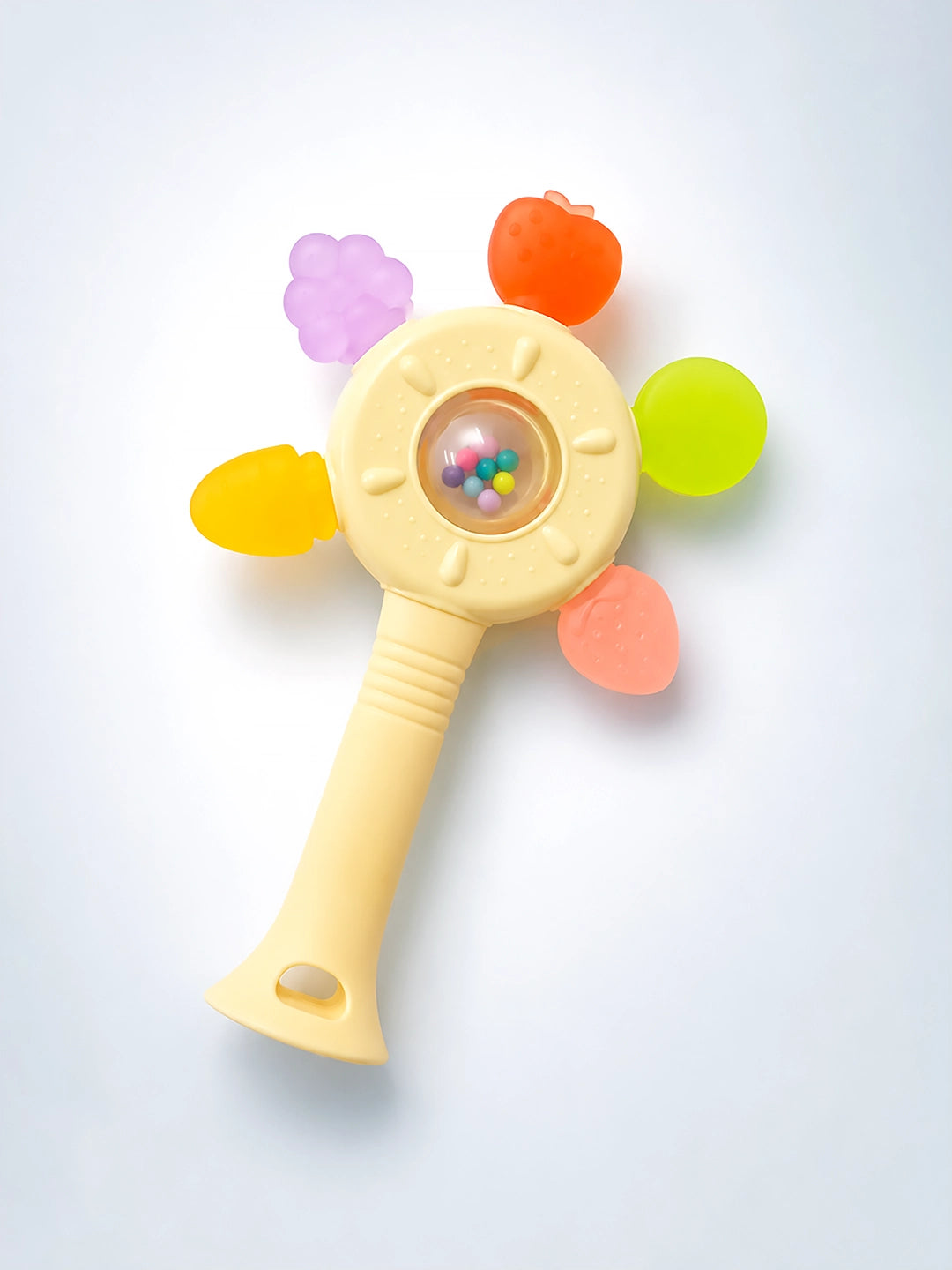 Mulberry Fruit Rattle Teether | Multi-Texture Silicone | 0+ Months