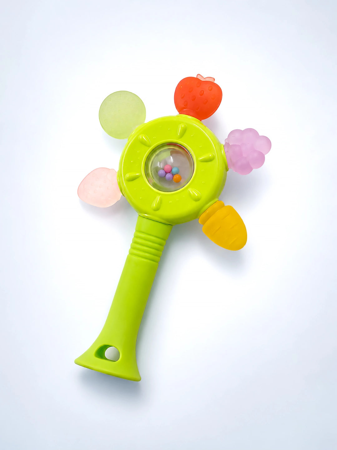Fruit Rattle Teether Toy for Babies | Multi-Texture Silicone | 0+ Months