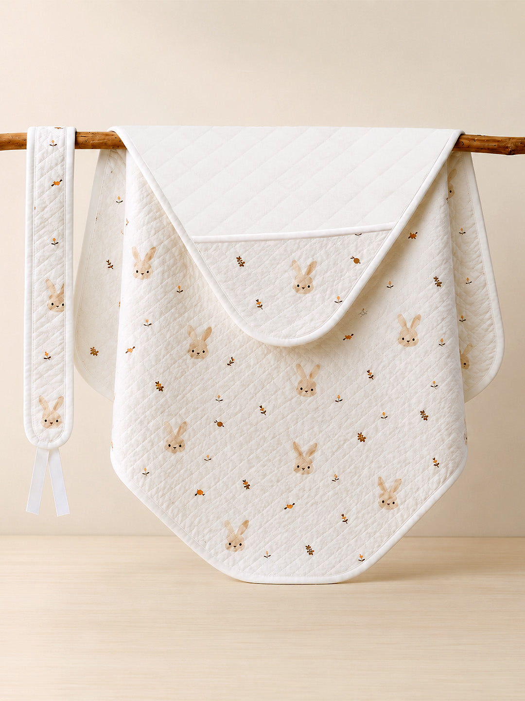 Bunny Garden 6-Layer Muslin Cotton Baby Swaddle Blanket | 4-in-1 | 85×85 cm