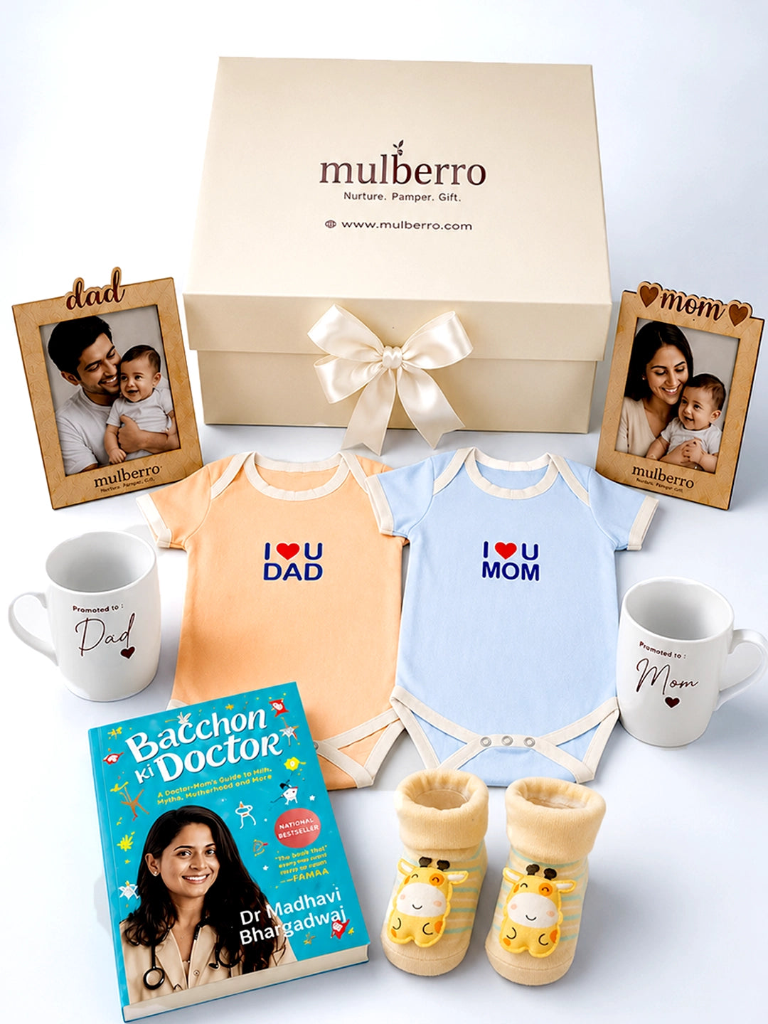 New Parent | Baby Shower | 10-Piece Ribbon Box Gift Hamper