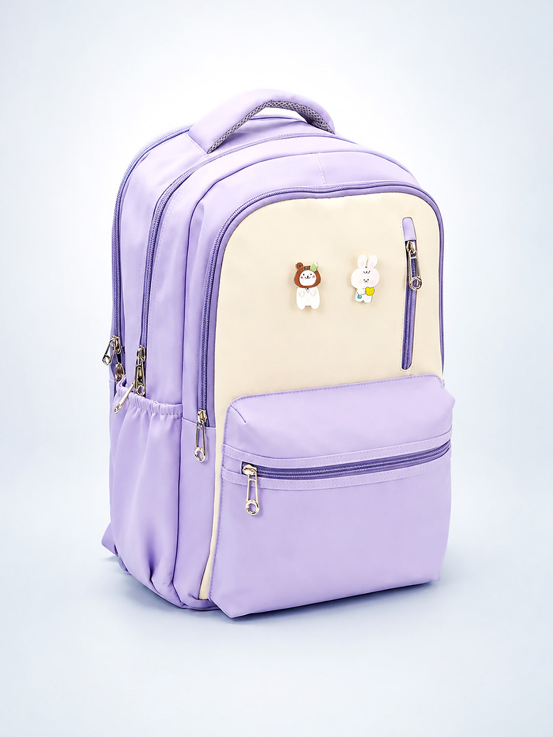 Purple Bear & Bunny Kids School Backpack