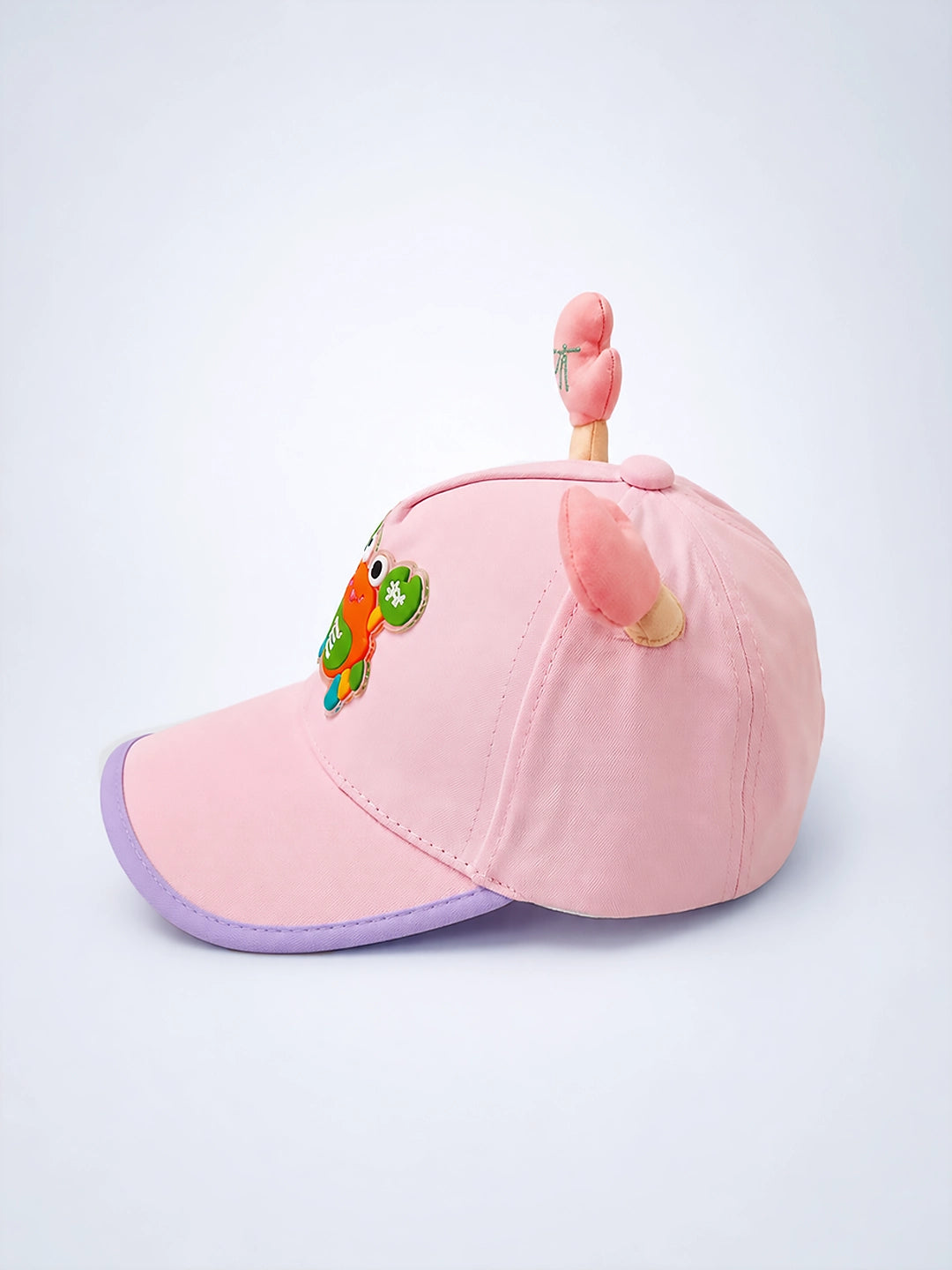 Pink 3D Crab Kids Baseball Cap | Adjustable Strap | Girls 2–6 Years