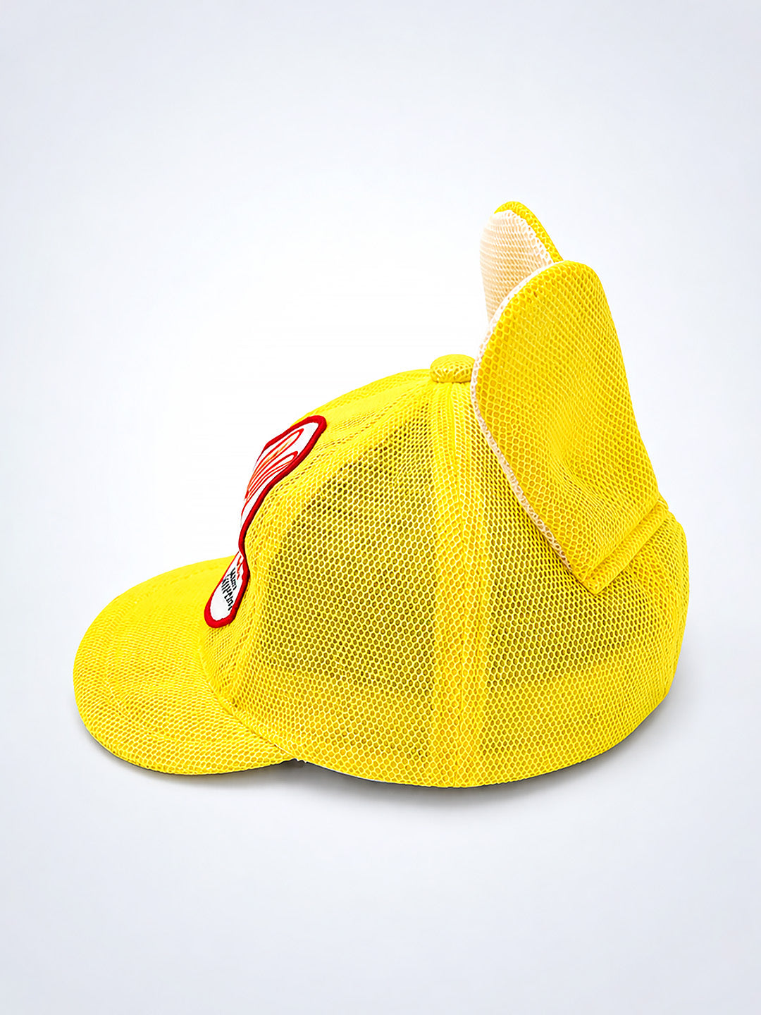 Yellow 3D Bunny Ears Kids Cap | Mesh Fabric | Adjustable Fit | 2–6 Years