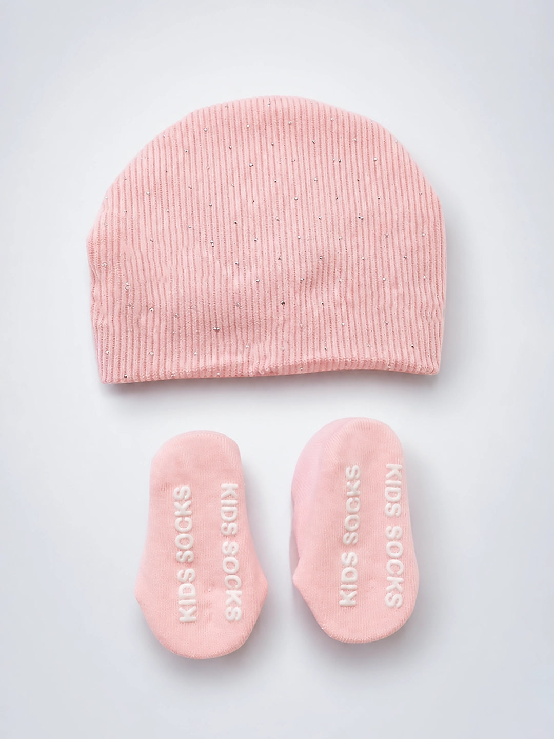 Pink Floral Turban Cap & Booties Gift Set | Baby Girls | 0–12 Months