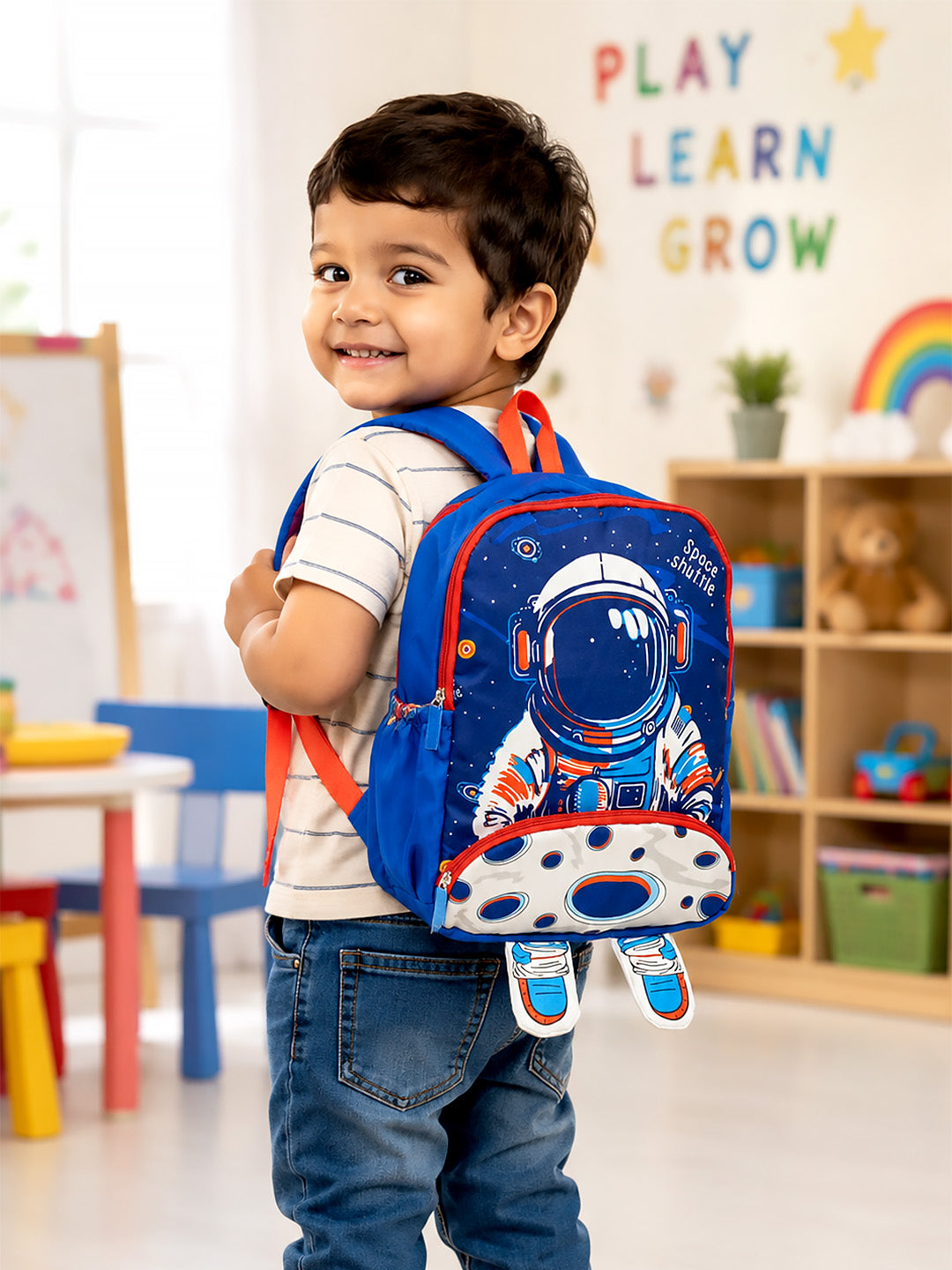 Space Shuttle Astronaut Kids School Backpack – Blue