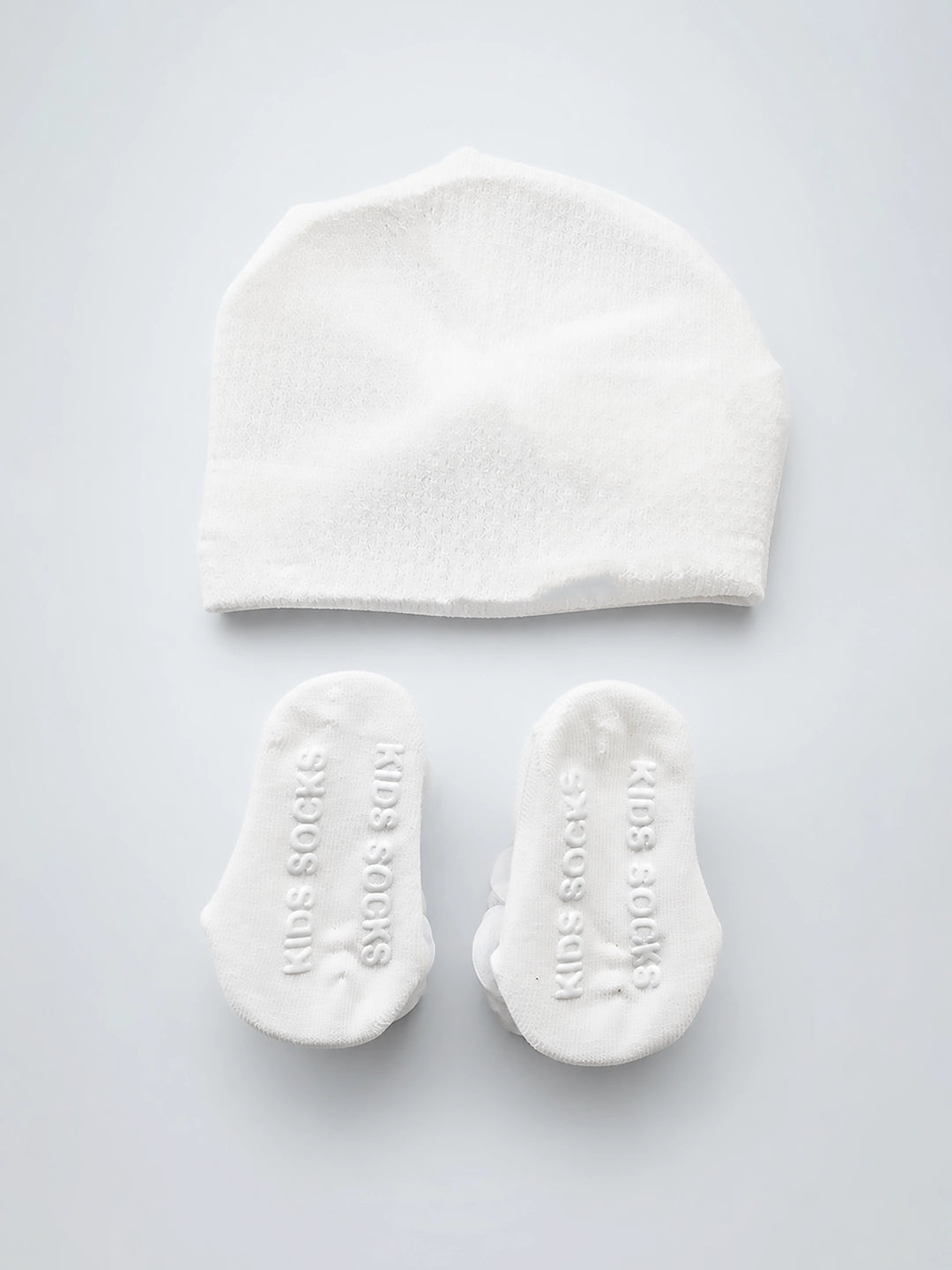 White Floral Turban Cap & Booties Set | Baby Girl Gift Set | 0–12 Months