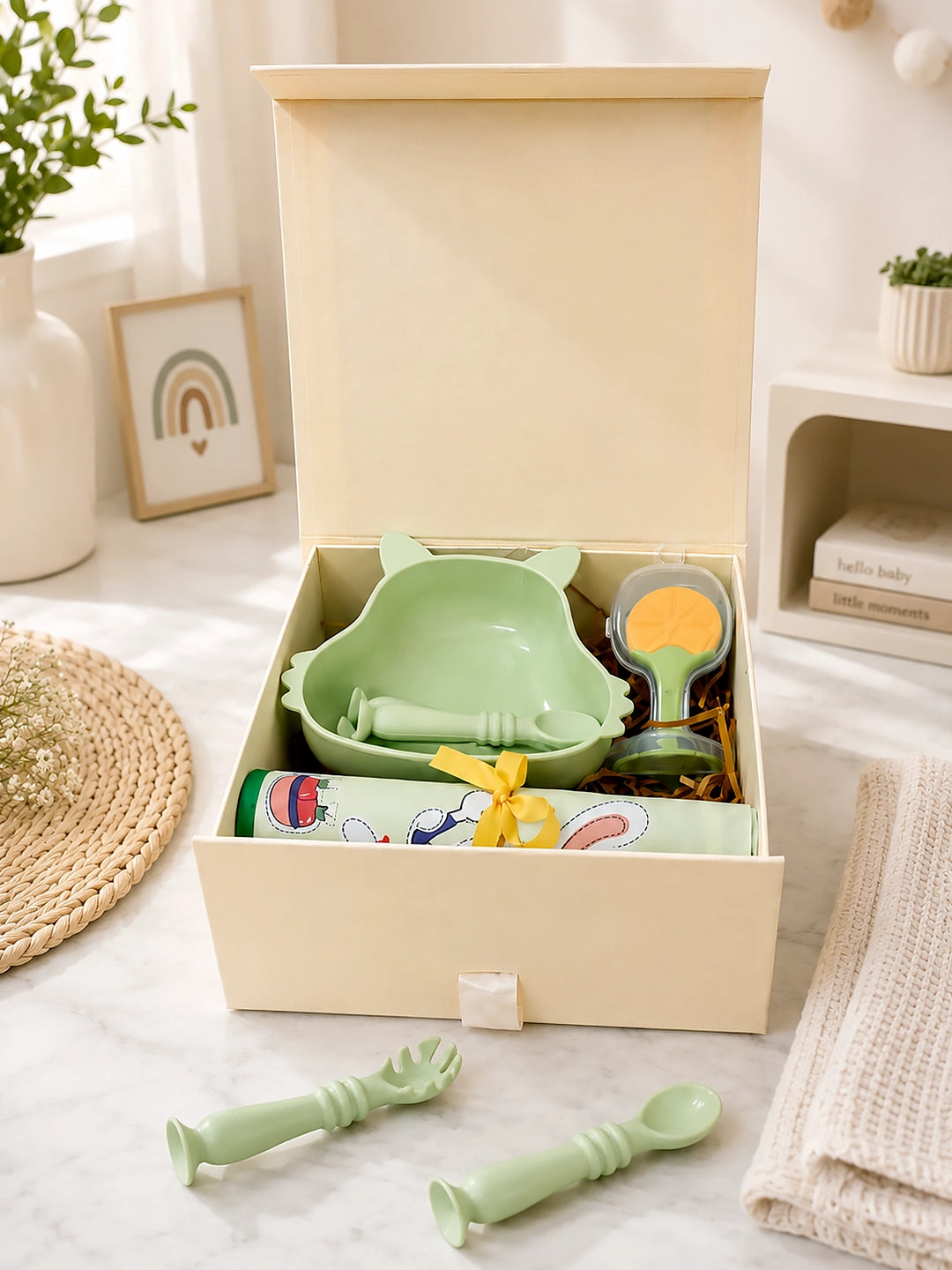 7-Piece Baby Weaning Gift Hamper | Silicone Feeding Set | 0–24 Months