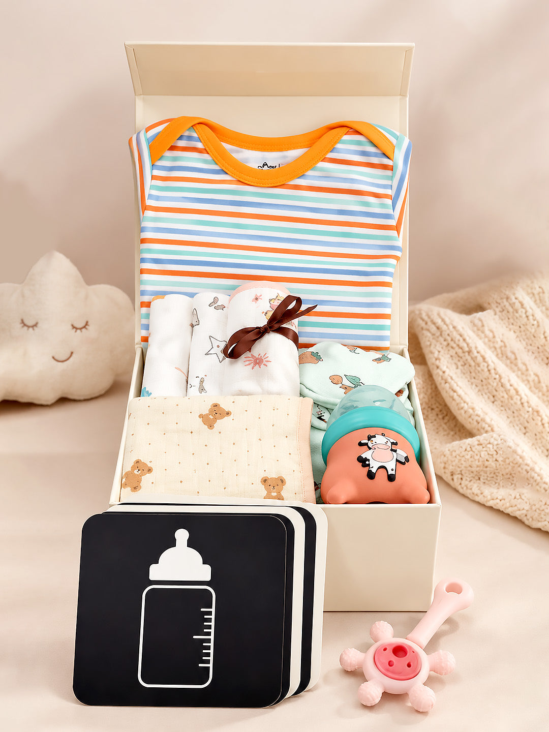 14-Piece Little Explorer Gift Hamper | Unisex | Pure Cotton | 0–6 Months