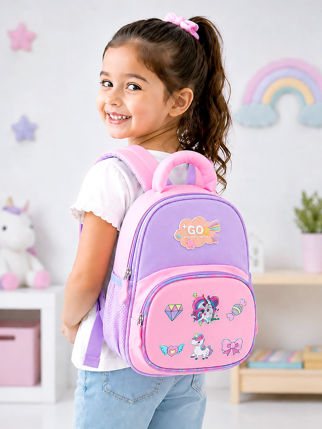 Unicorn Kids Backpack for Girls – Pink & Purple School Bag for Toddlers & Kids