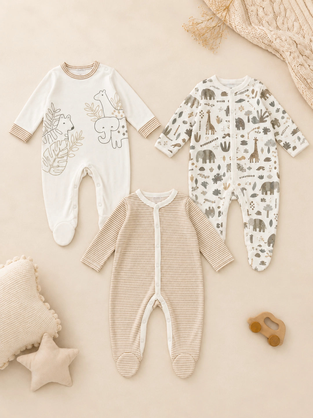Newborn | Growing Baby | Naming Ceremony | 18-Piece Pure Cotton Gift Set   | Green Box | 0–6 Months