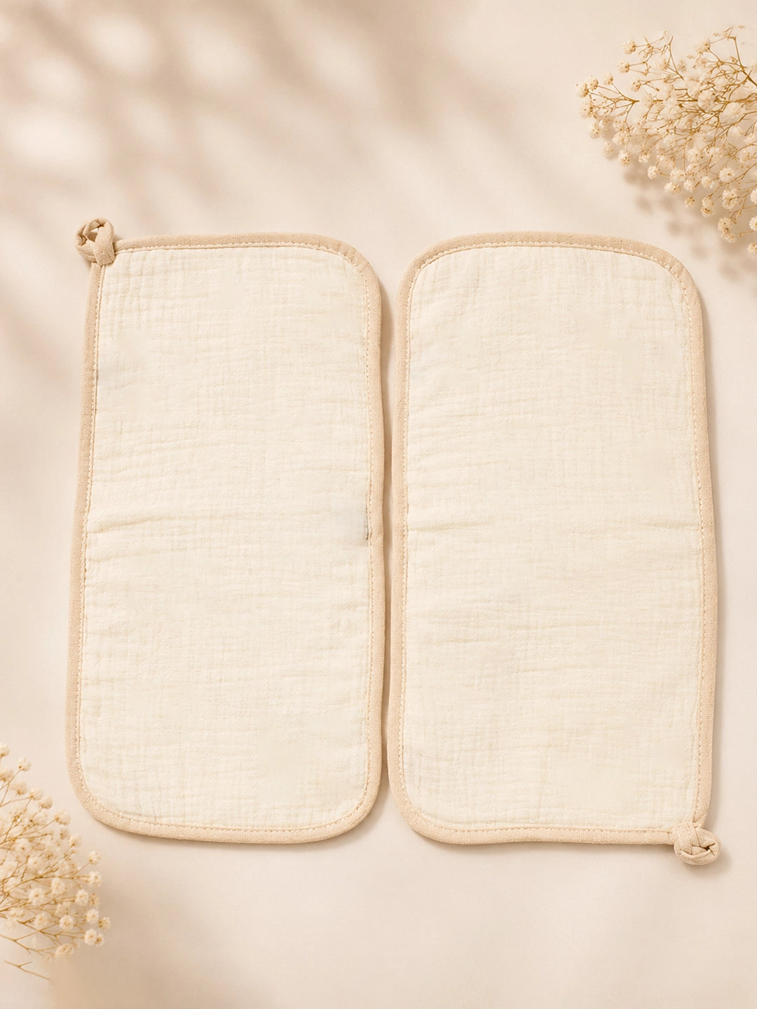 Bear Print Muslin Burp Cloth | Set of 2 | 100% Muslin Cotton |
