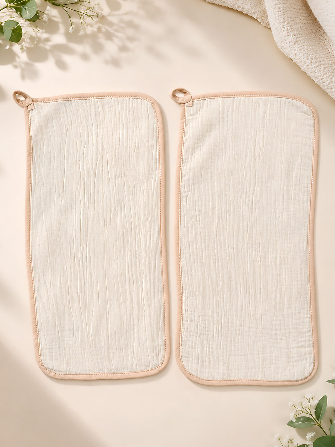 Koala & Squirrel Print 2-Piece Muslin Cotton Baby Burp Cloths | Super Absorbent | Newborn Burp Cloth