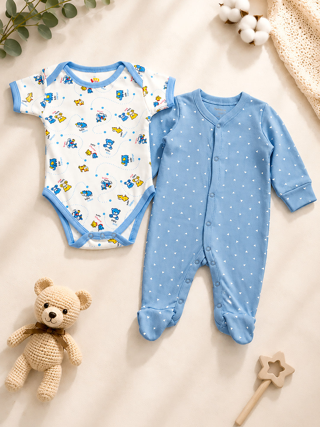 22-Piece Crawling Baby Gift Hamper | 100% Soft Cotton | Keepsake Suitcase | 0–12 Months