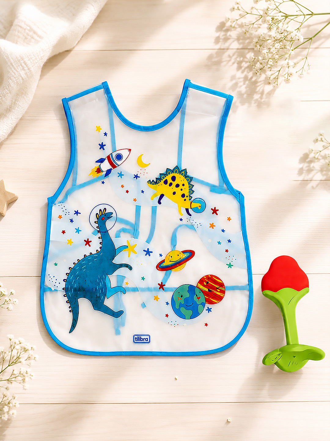 11-Piece Little Foodie Baby Weaning Gift Hamper | Silicone Feeding Set | Dino Space Theme | Cane Basket | 0-24 Months