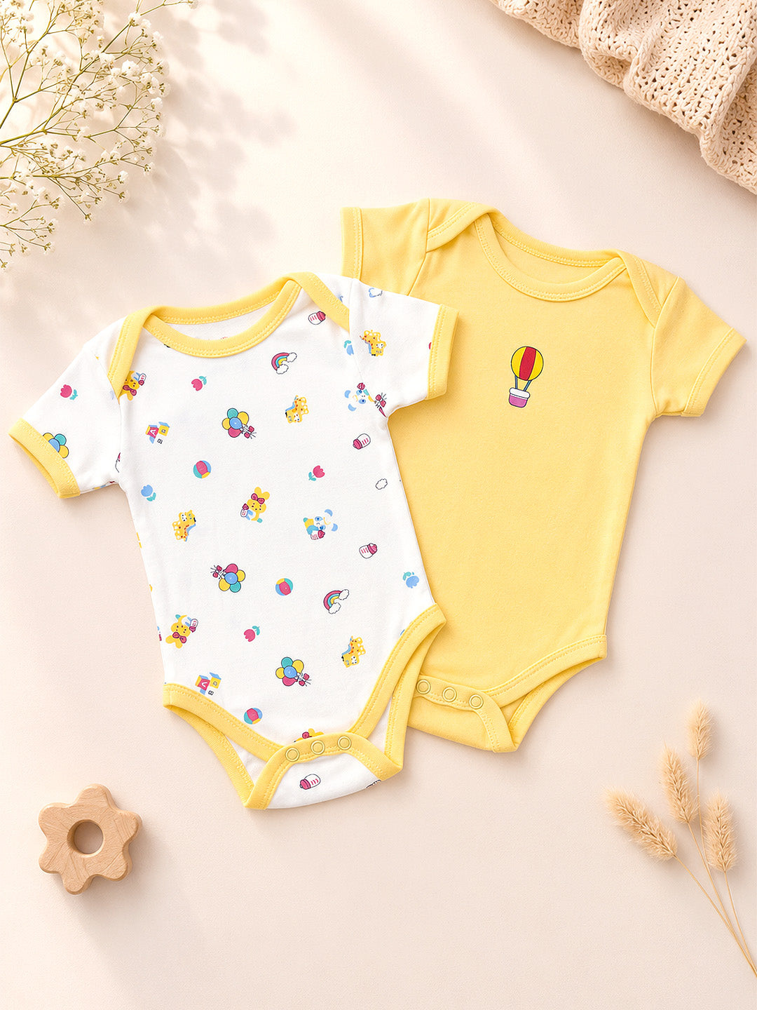 Welcome Baby 18-Piece Newborn Gift Hamper | Cotton & Muslin | Unisex | 0–3 Months