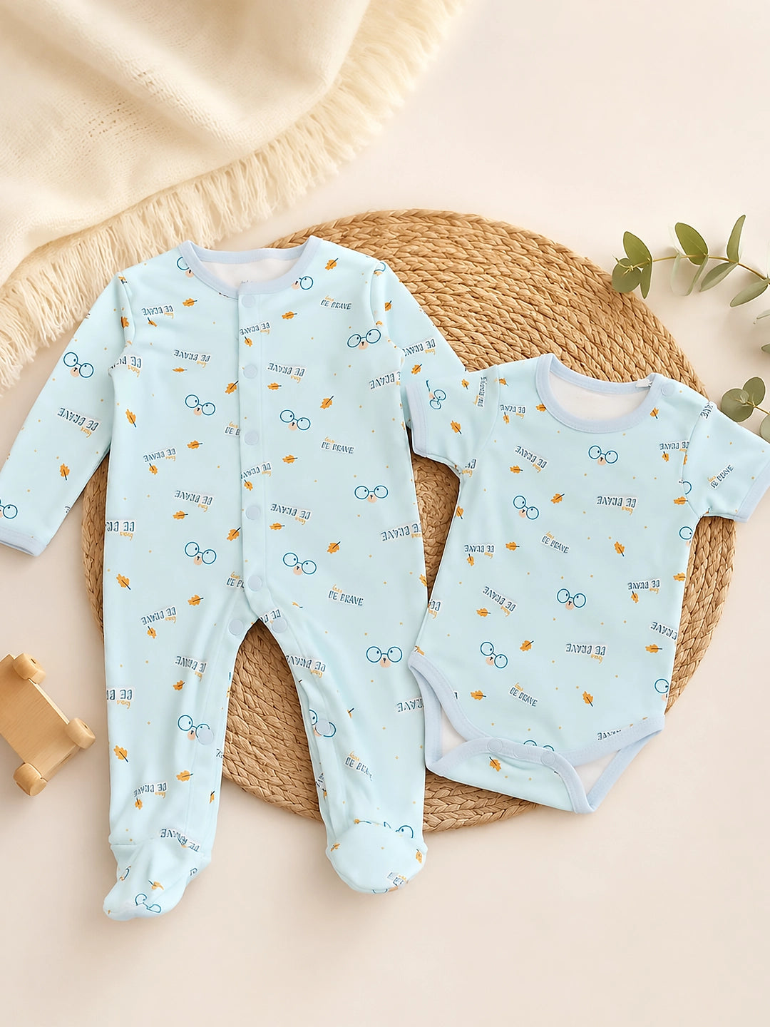 22-Piece Newborn Baby Gift Hamper | Pure Cotton | Yellow Suitcase | 0–3 Months