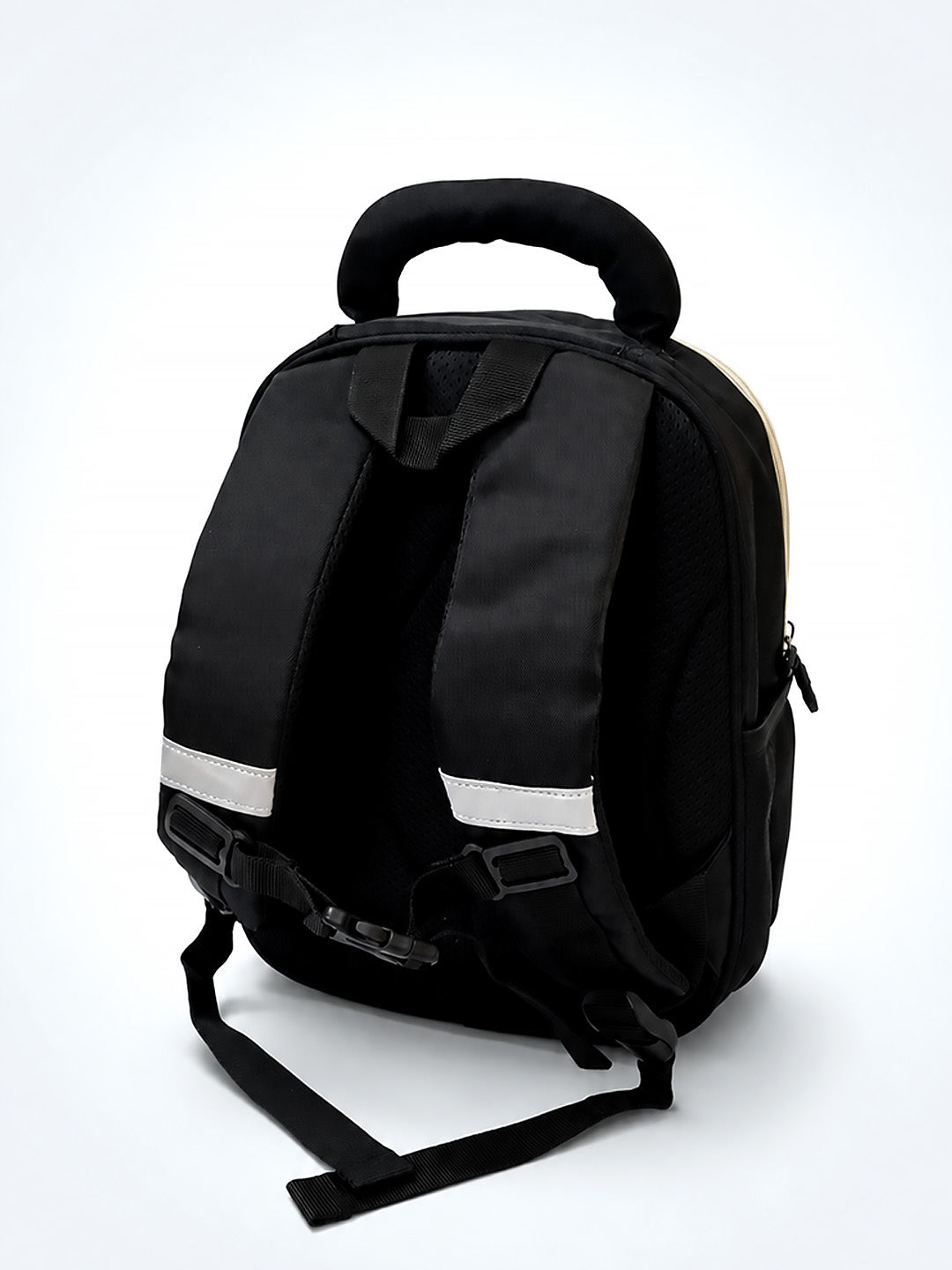Kids LED Bear School Backpack – Black & Beige Cupcake Patch