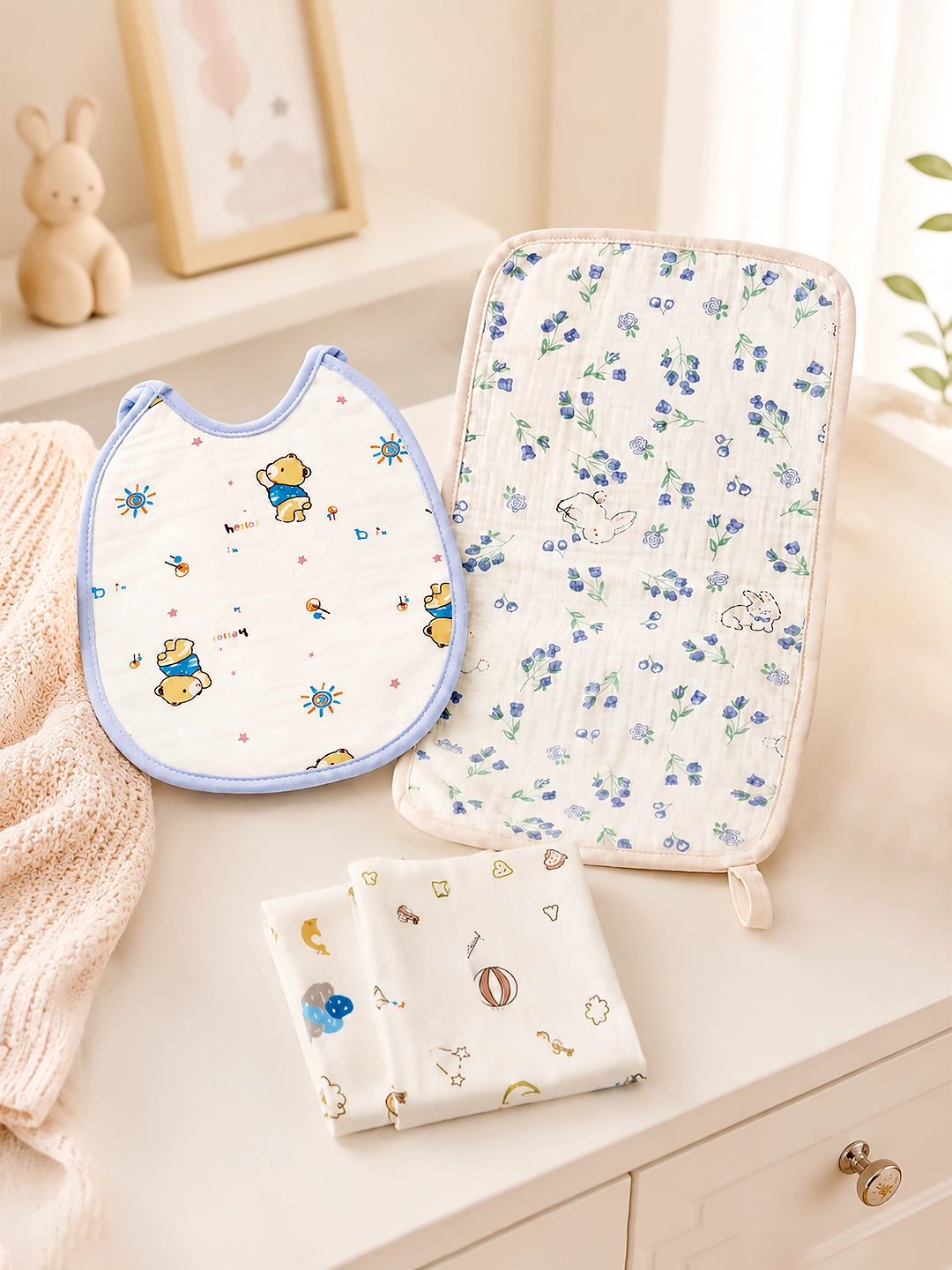 14-Piece Little Explorer Baby Boy Gift Hamper | Pure Cotton | 0–6 Months