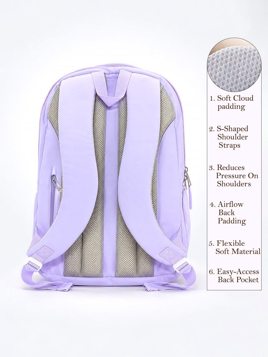 Purple Bear & Bunny Kids School Backpack