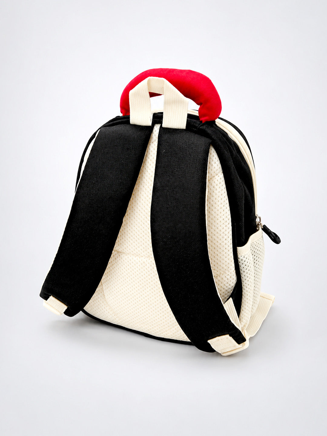 Racing Car Kids Backpack with 3D Front Pocket & Padded Handle – Black & Grey