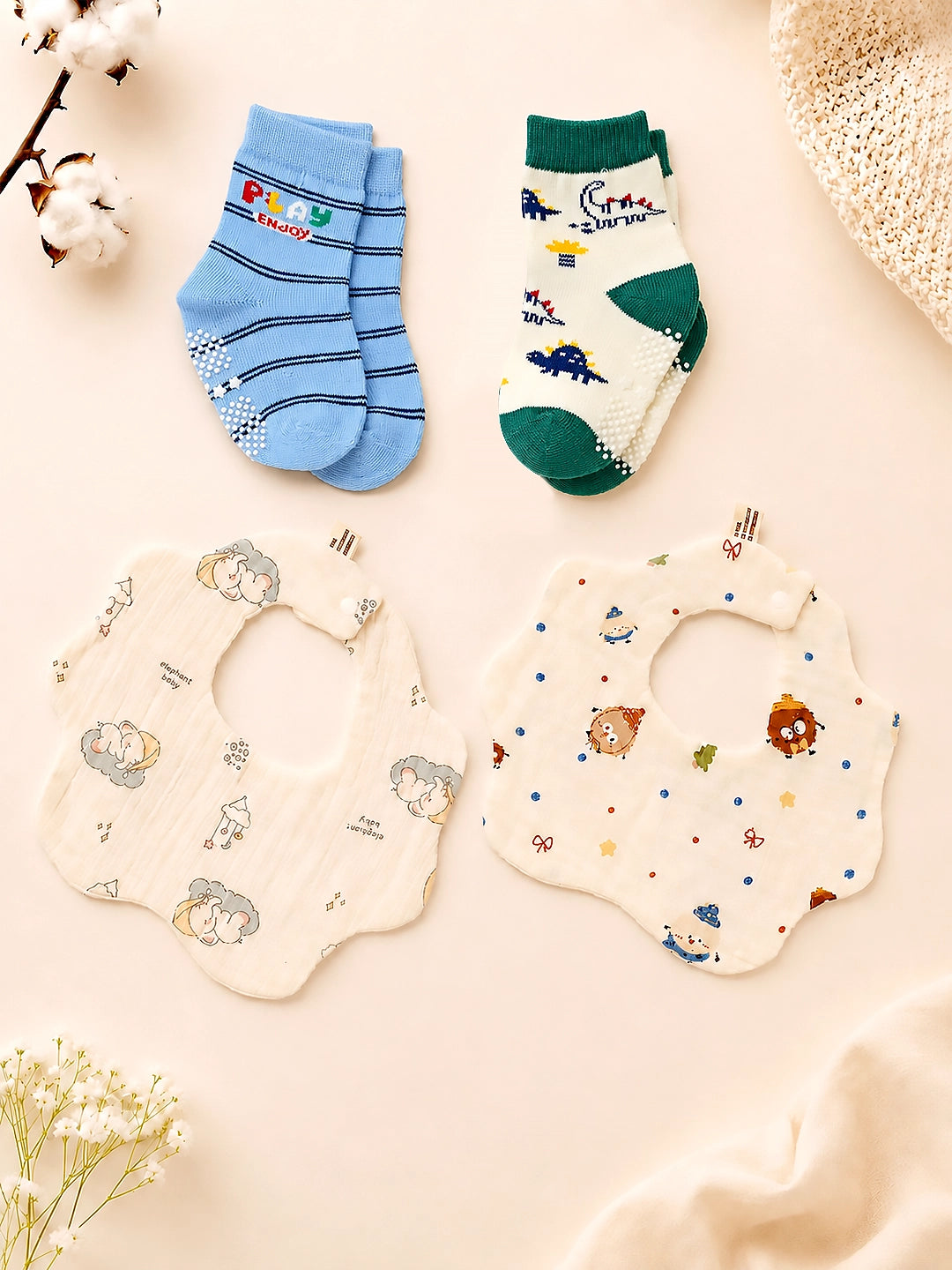 Exclusive Muslin Cotton | First Birthday |21-Piece Gift set  | Gift Box | Unisex | 12–18 Months