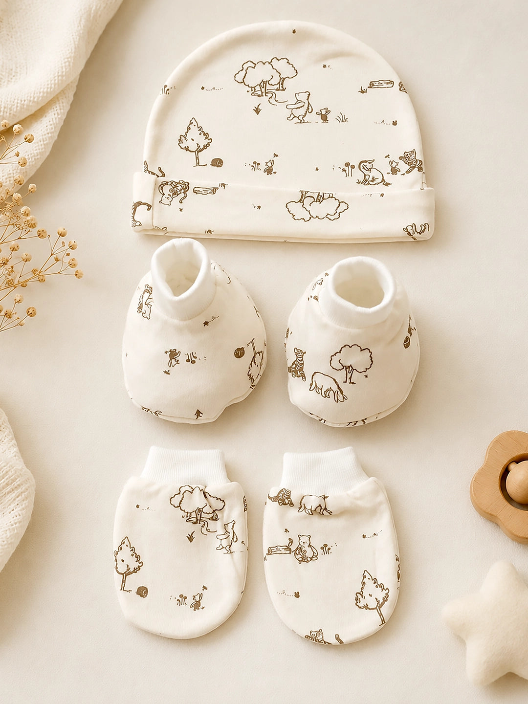Little Bear Friends 18-Piece Newborn Baby Gift Hamper | Pure Cotton | Unisex | 0–6 Months