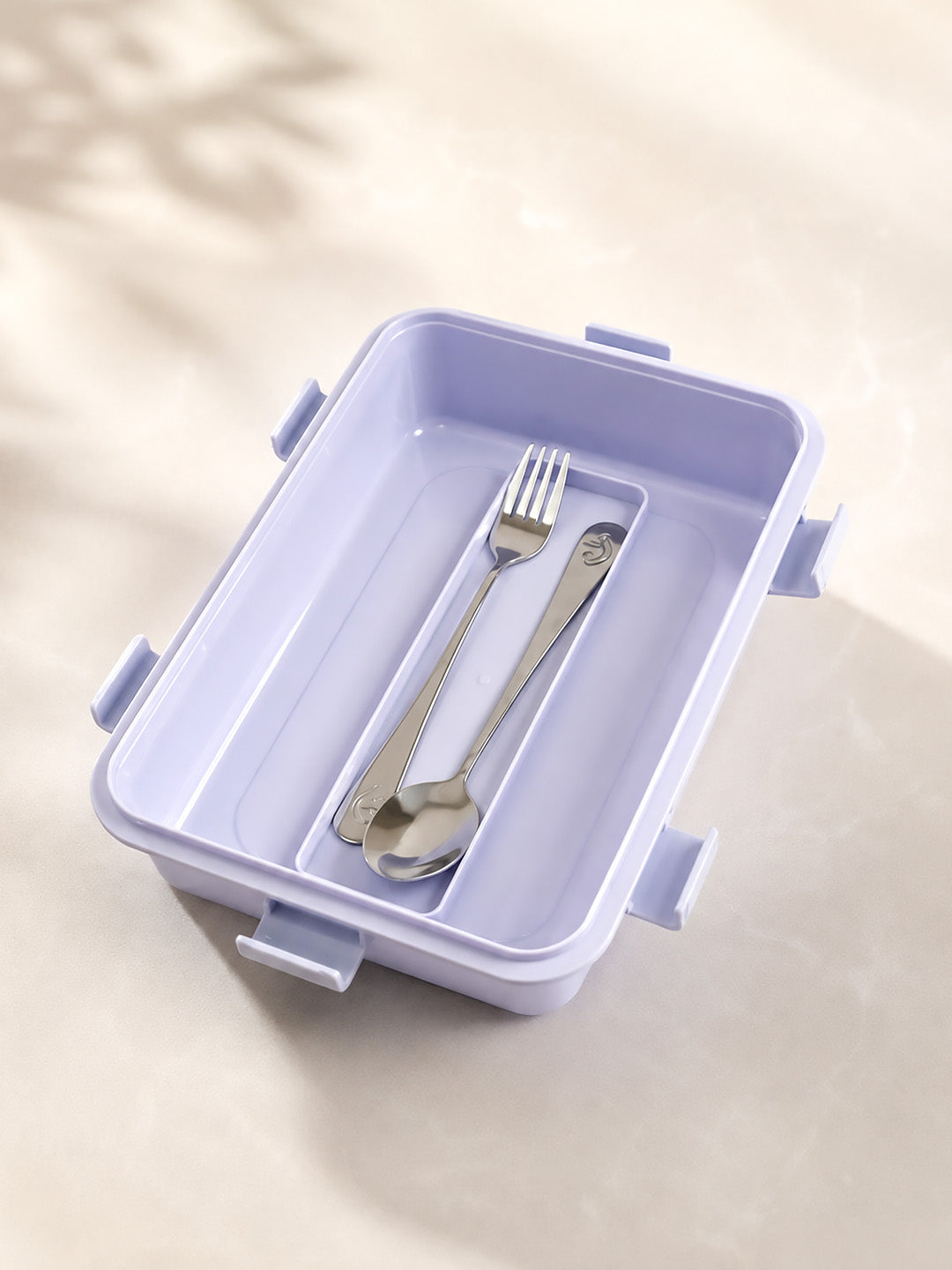 3-Compartment Kids Stainless Steel Lunch Box | Leak-Proof | Fork & Spoon Included