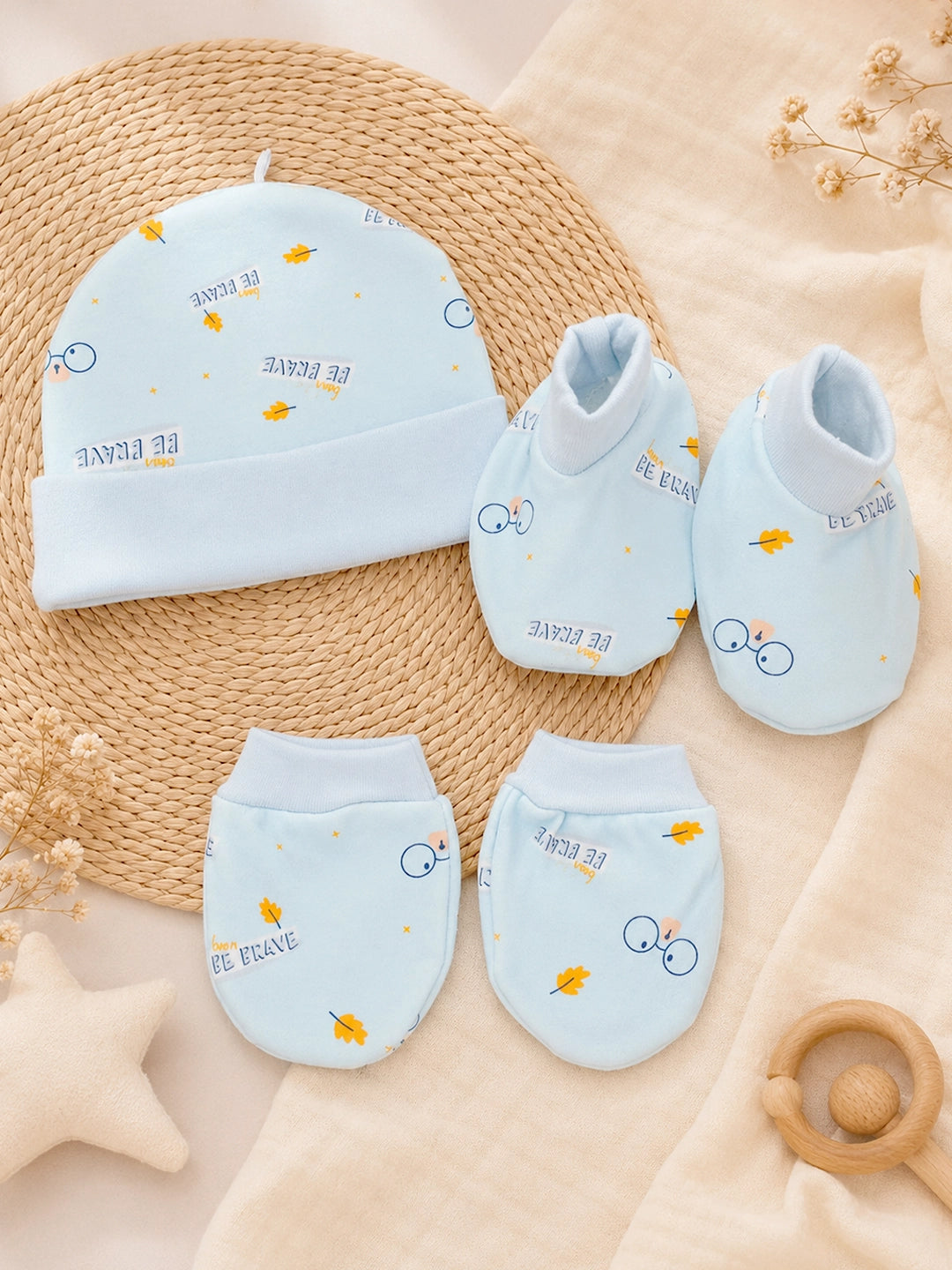 22-Piece Newborn Baby Gift Hamper | Pure Cotton | Yellow Suitcase | 0–3 Months