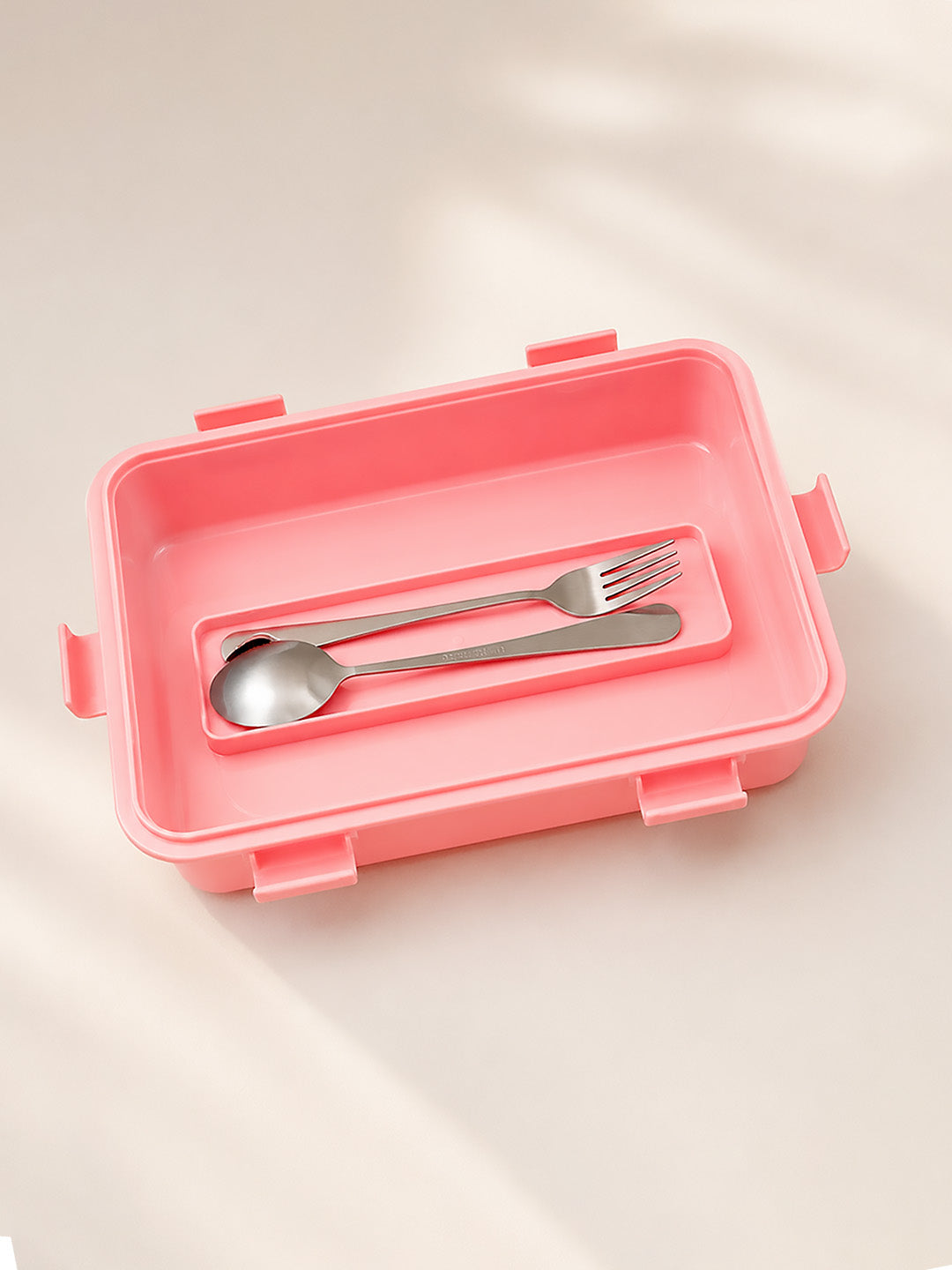 3-Compartment Kids Stainless Steel Lunch Box | Leak-Proof | Fork & Spoon Included