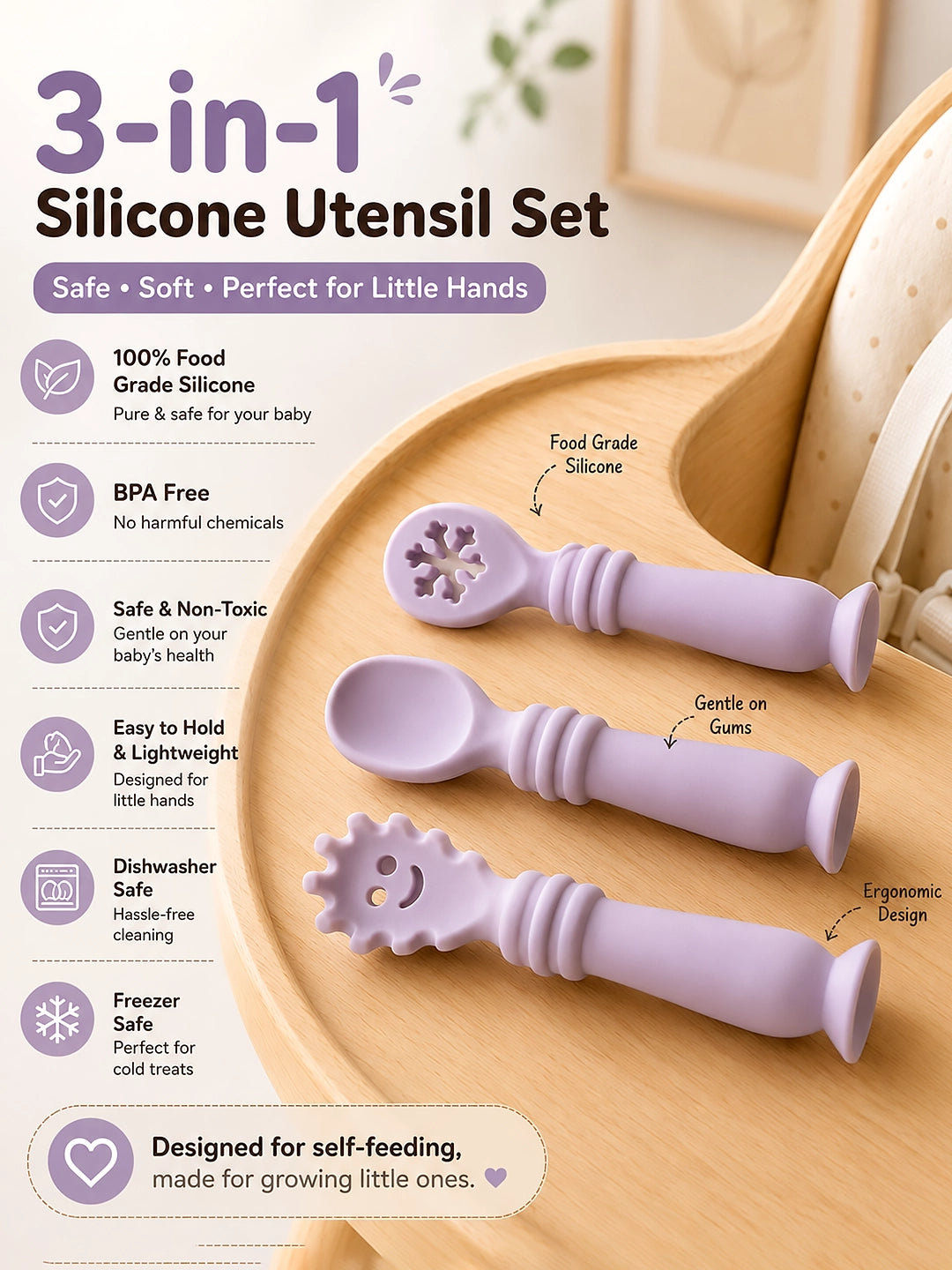 7-Piece Baby Weaning Gift Hamper | Silicone Feeding Set | 0–24 Months