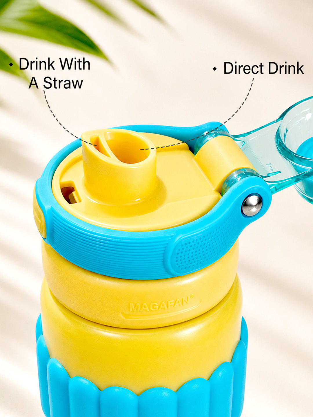 Yellow Stainless Steel Water Bottle | Flip Lid, Straw & Carry Loop