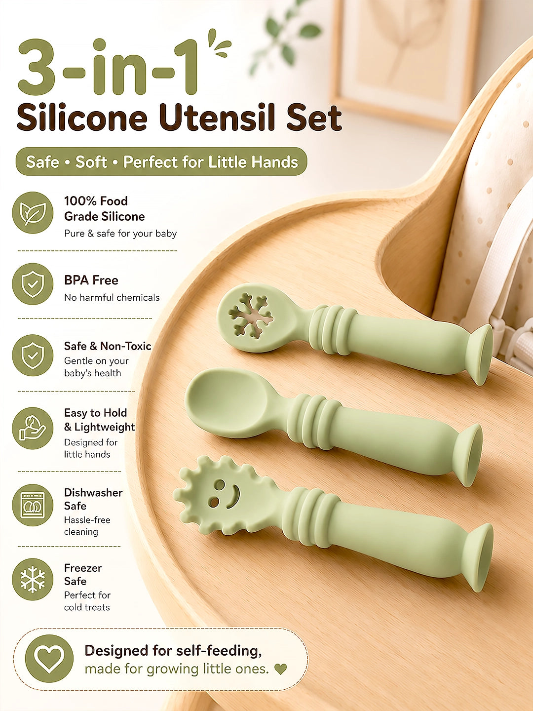 7-Piece Baby Weaning Gift Hamper | Silicone Feeding Set | 0–24 Months