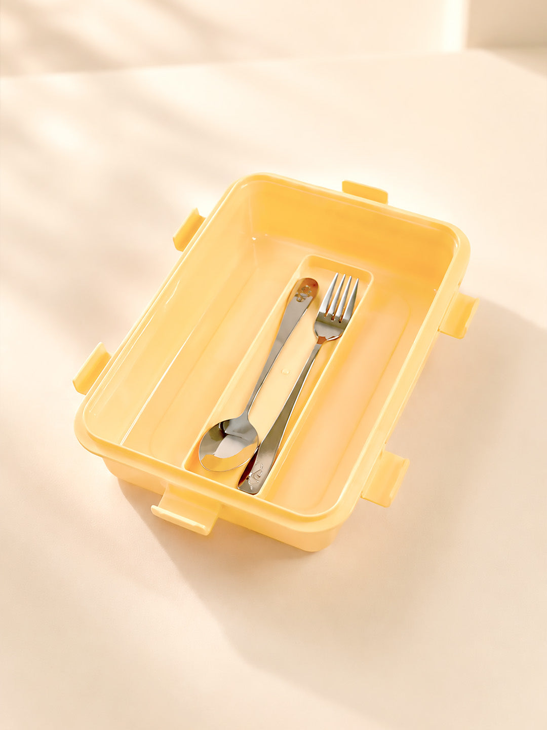 3-Compartment Kids Stainless Steel Lunch Box | Leak-Proof | Fork & Spoon Included