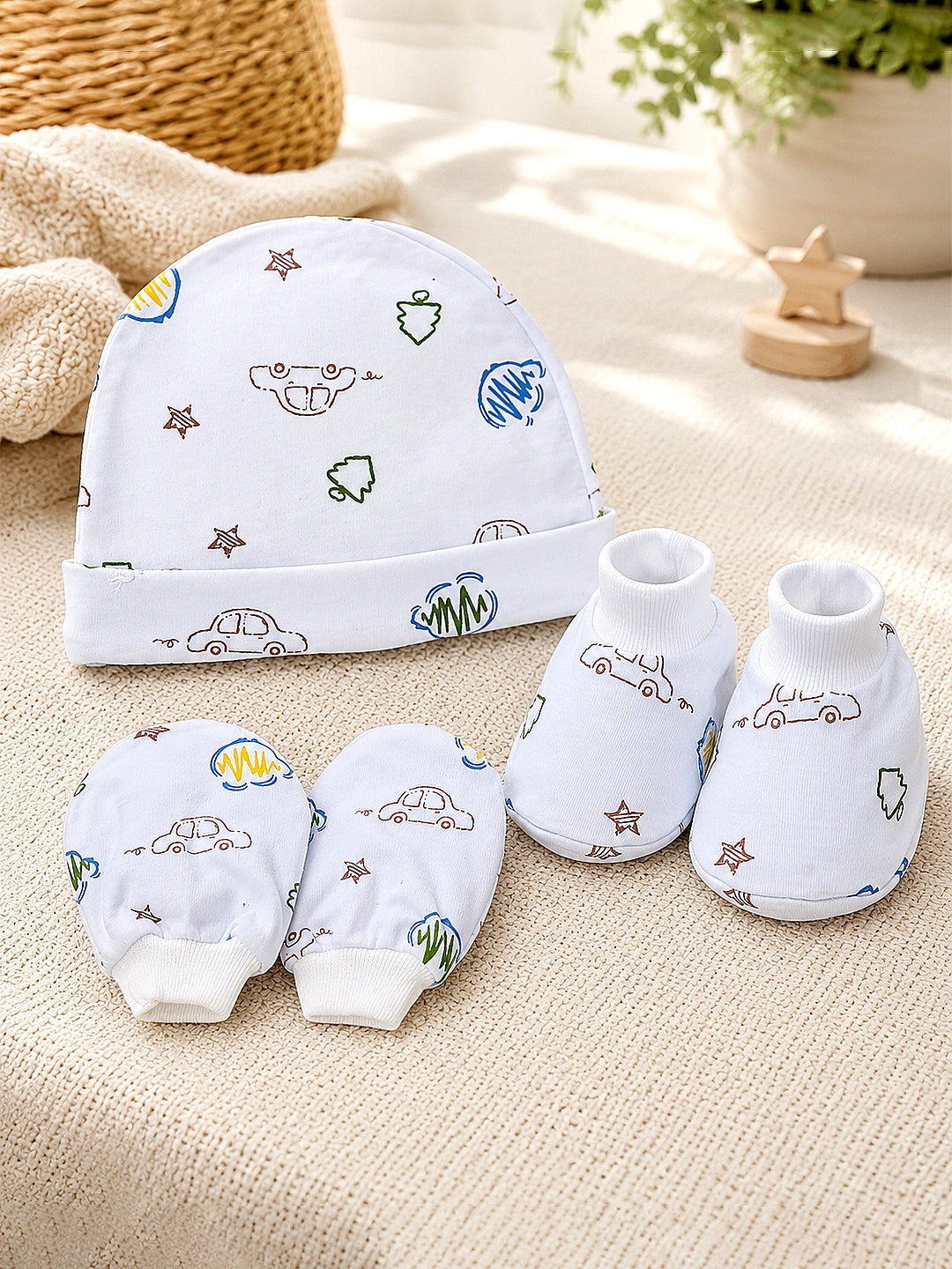 14-Piece Little Explorer Baby Boy Gift Hamper | Pure Cotton | 0–6 Months