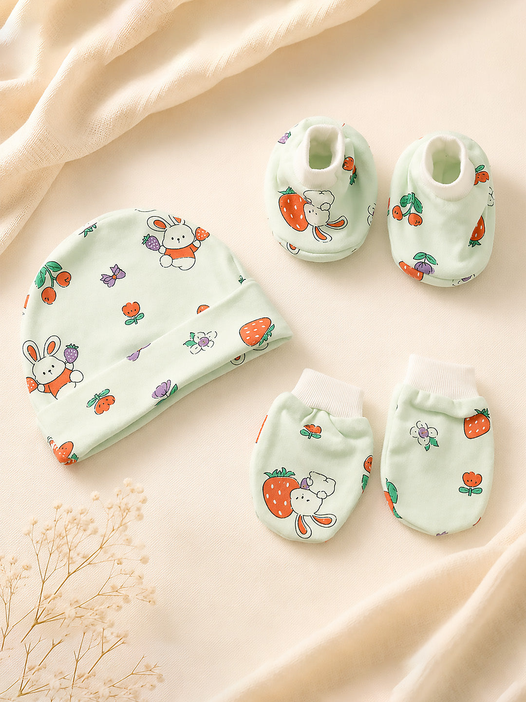 Welcome Baby 13-Piece Newborn Gift Hamper | Unisex | Cotton Essentials + Sensory Toys | 0–3 Months